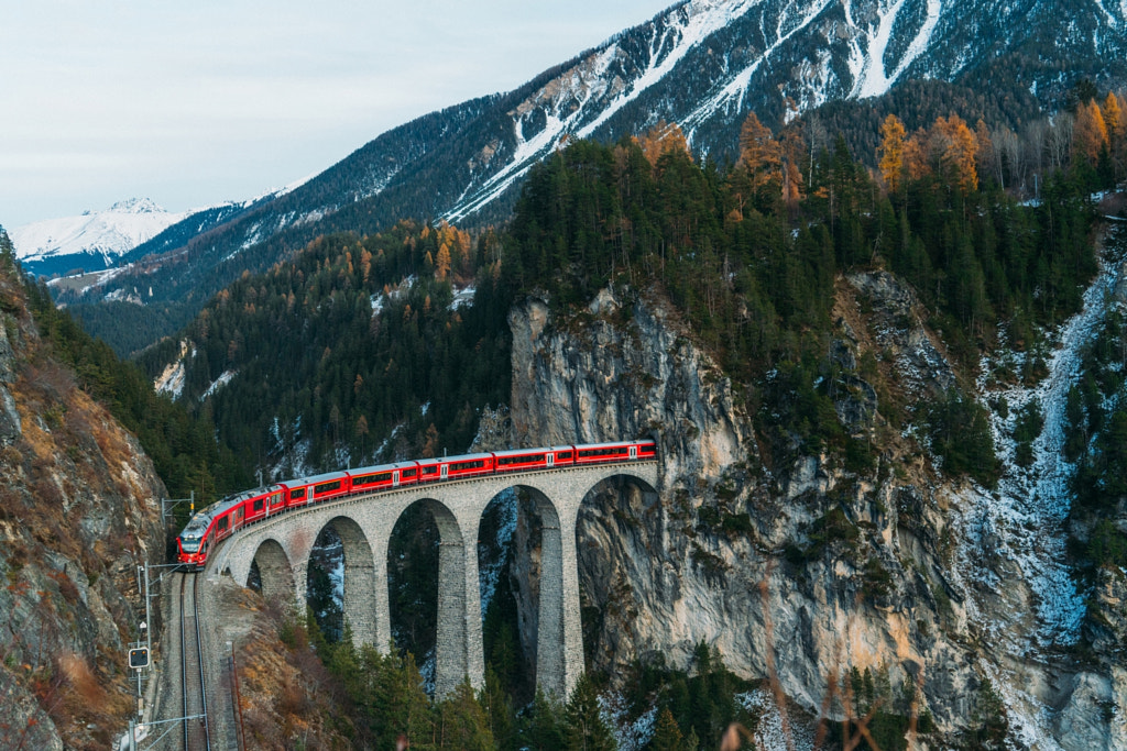 Train in Switzerland by Oleh Slobodeniuk on 500px.com