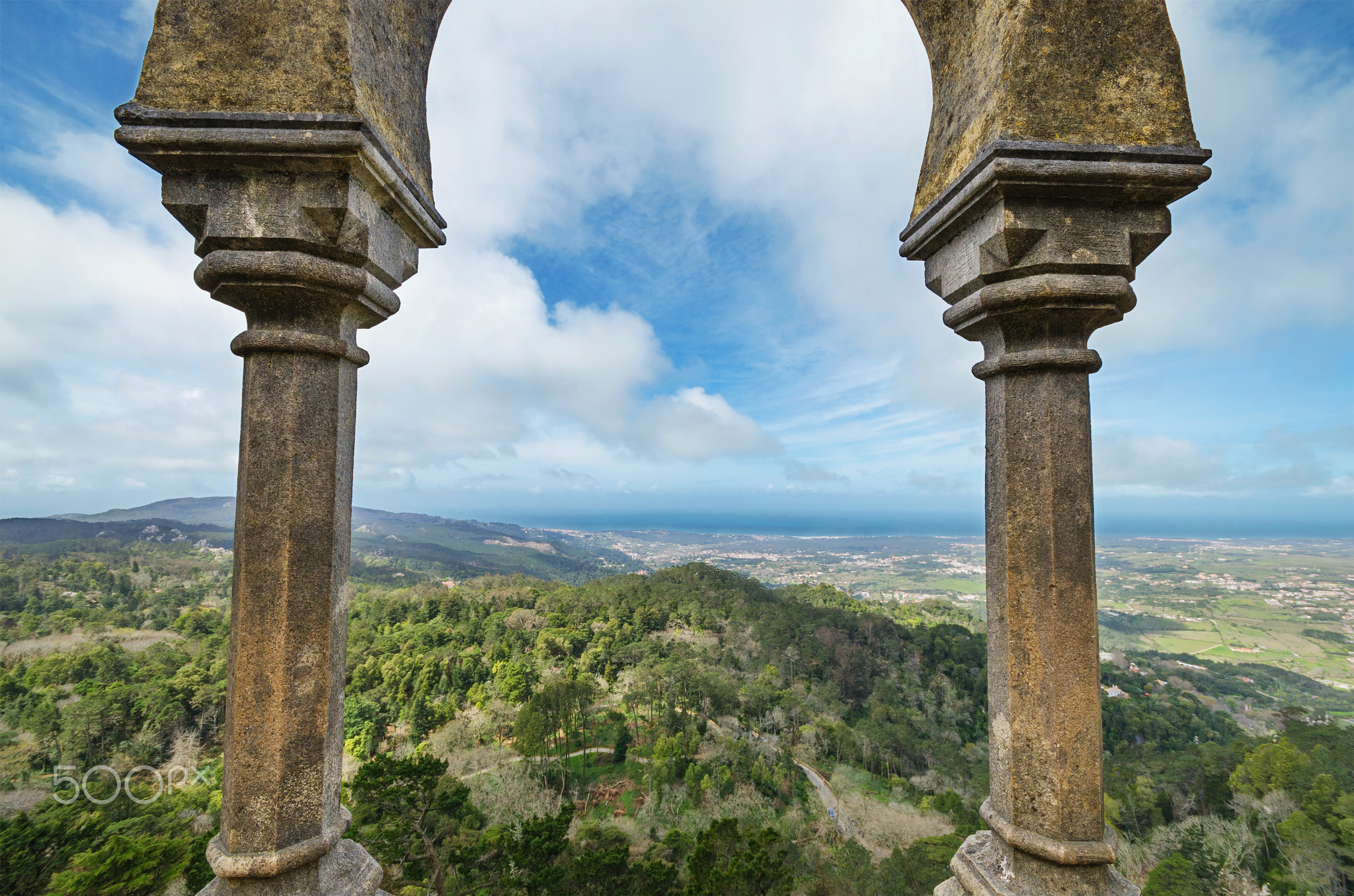 Viewpoint in Castle da Pena in Sintra, Portugal.