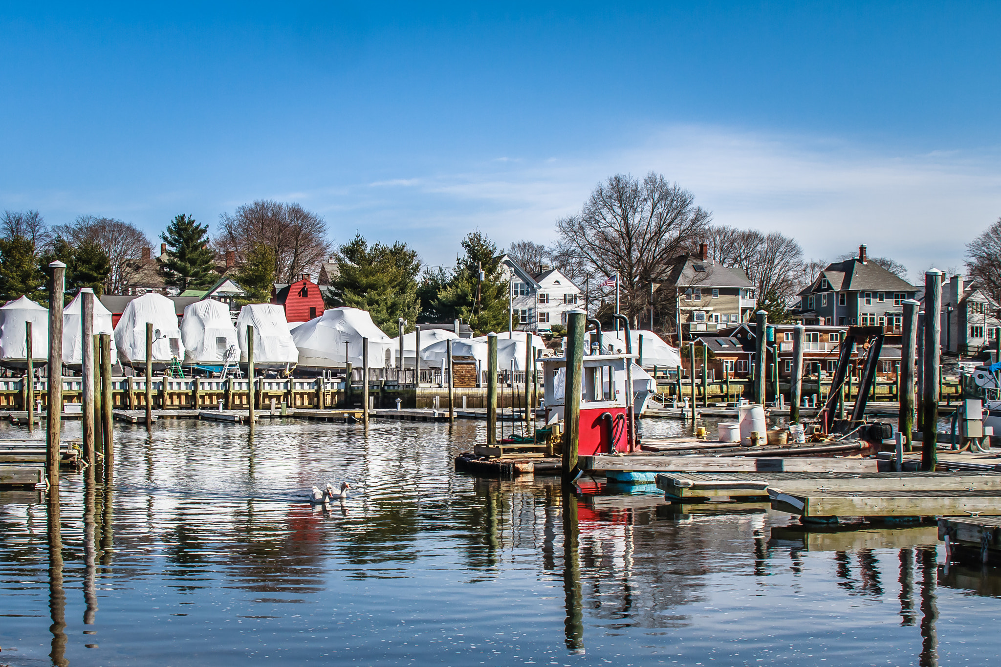 The Cove in Pawtuxet Village, Rhode Island by Carolyn Fahm Photo