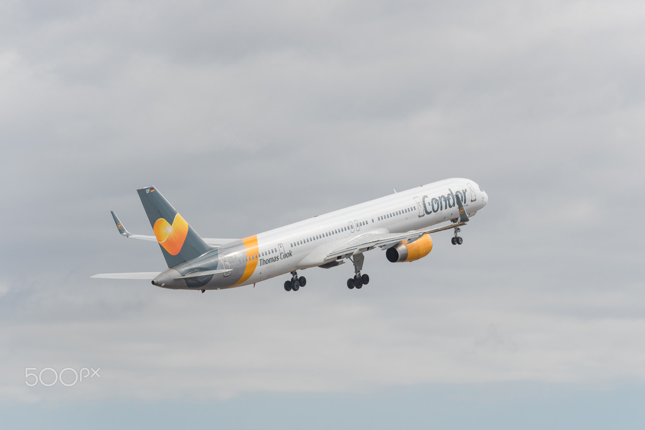 Tenerife, Spain - April 29, 2018: Thomas Cook Condor Boeing 757