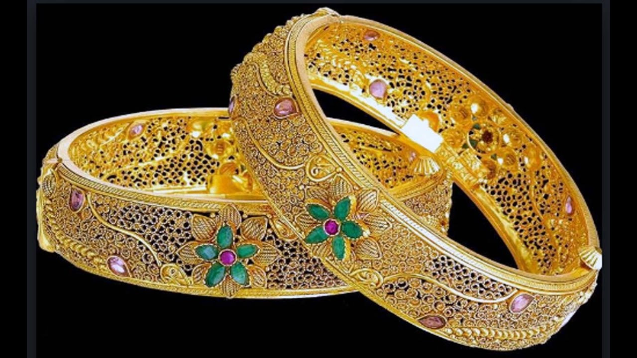 fancy gold bangles