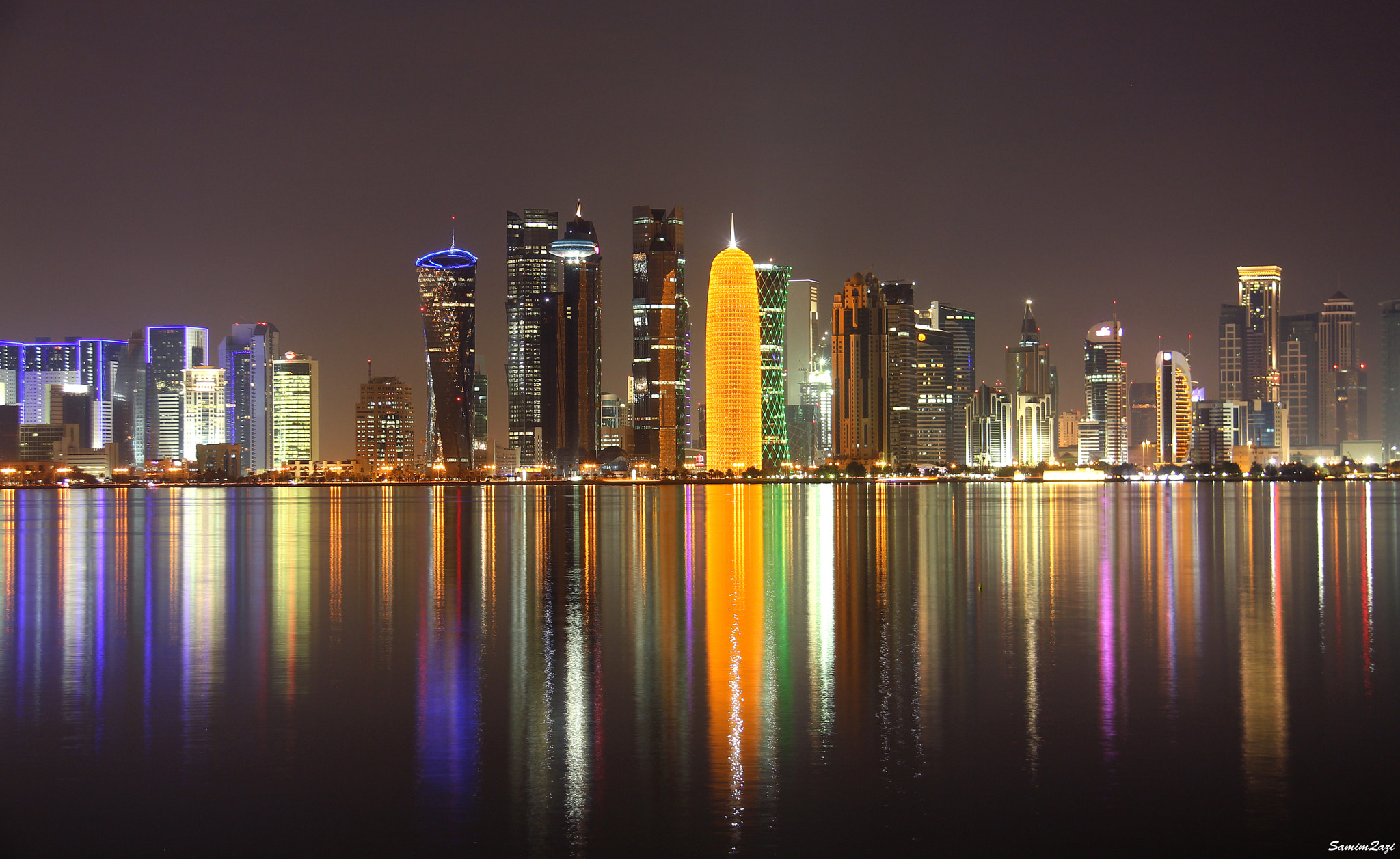 Doha Cornish Skyscraper- Qatar by Samim Qazi / 500px