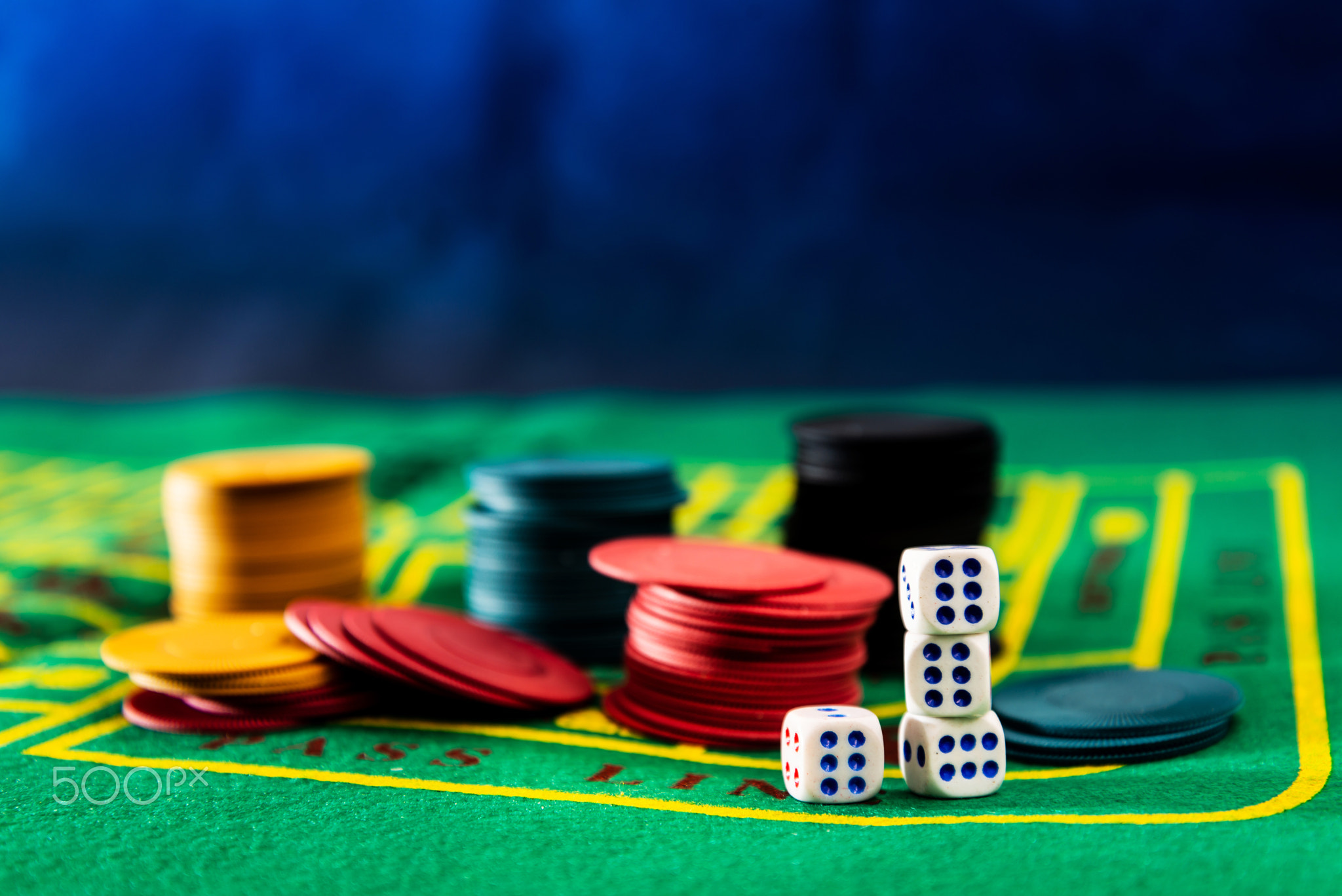 Casino dices Gambling Concept Background