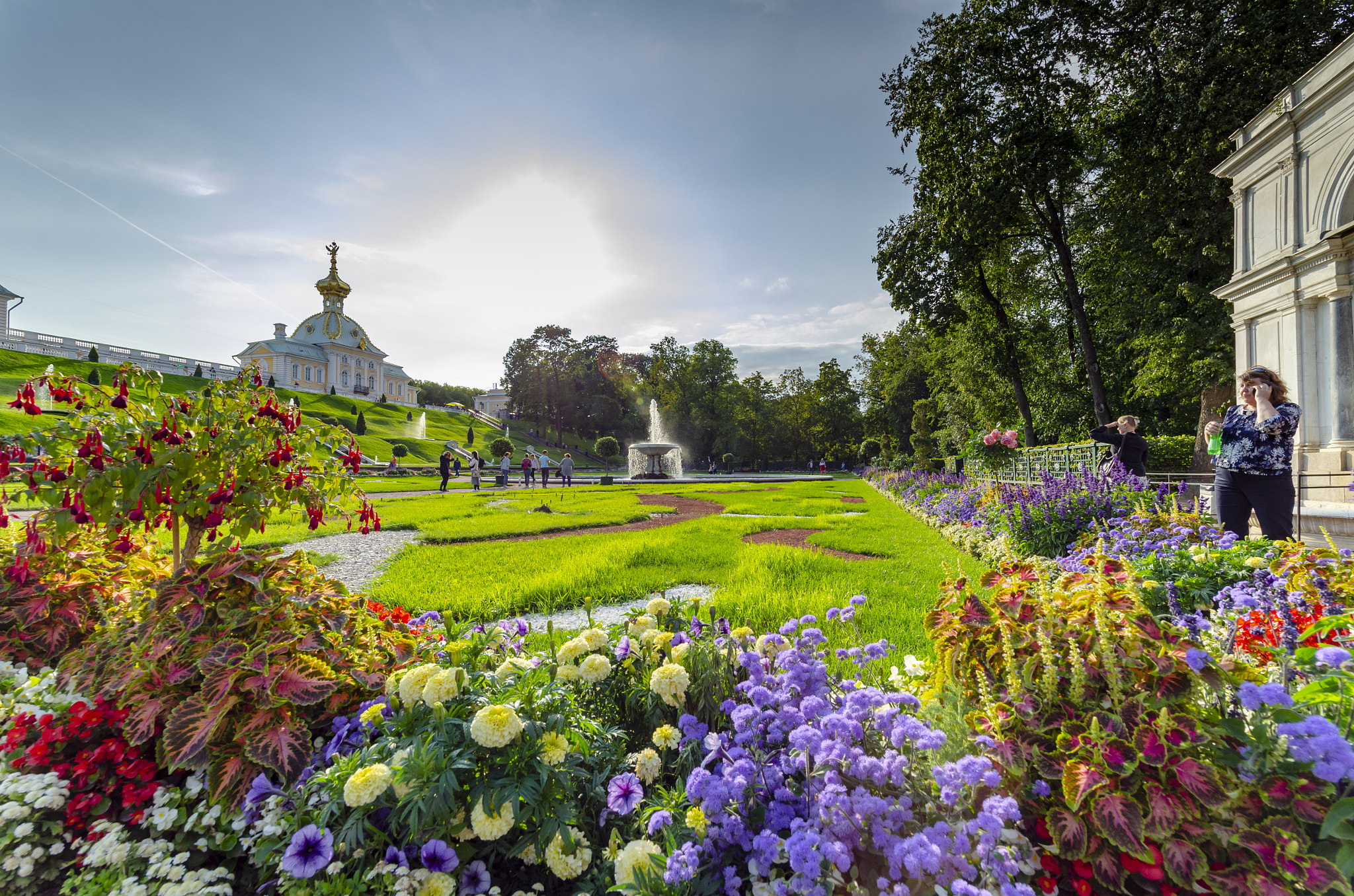 Near the Peterhoff's grand palace