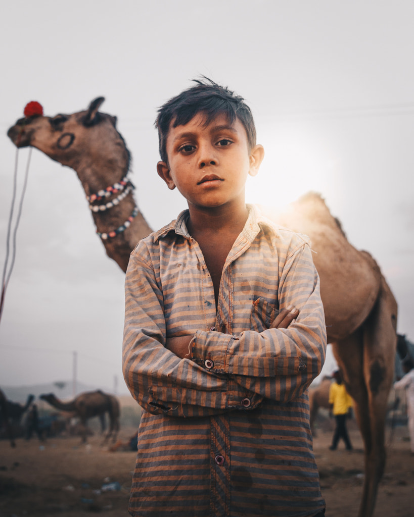 Portrait in Pushkar INDIA in the camel festival by Younes MCHICHE on 500px.com