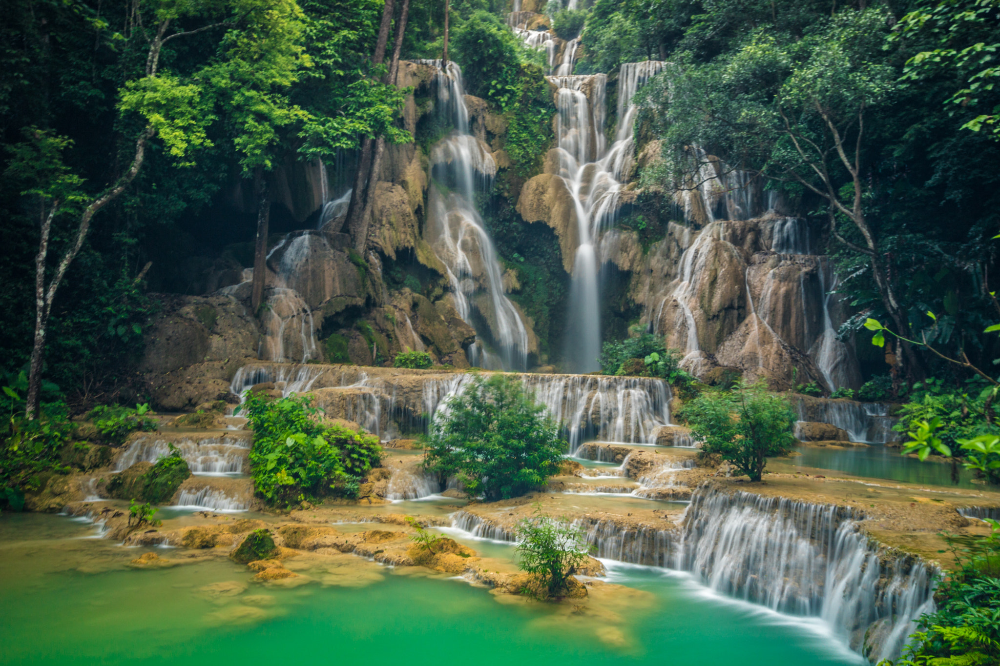 Kuang Si Falls in Luang Prabang, Laos