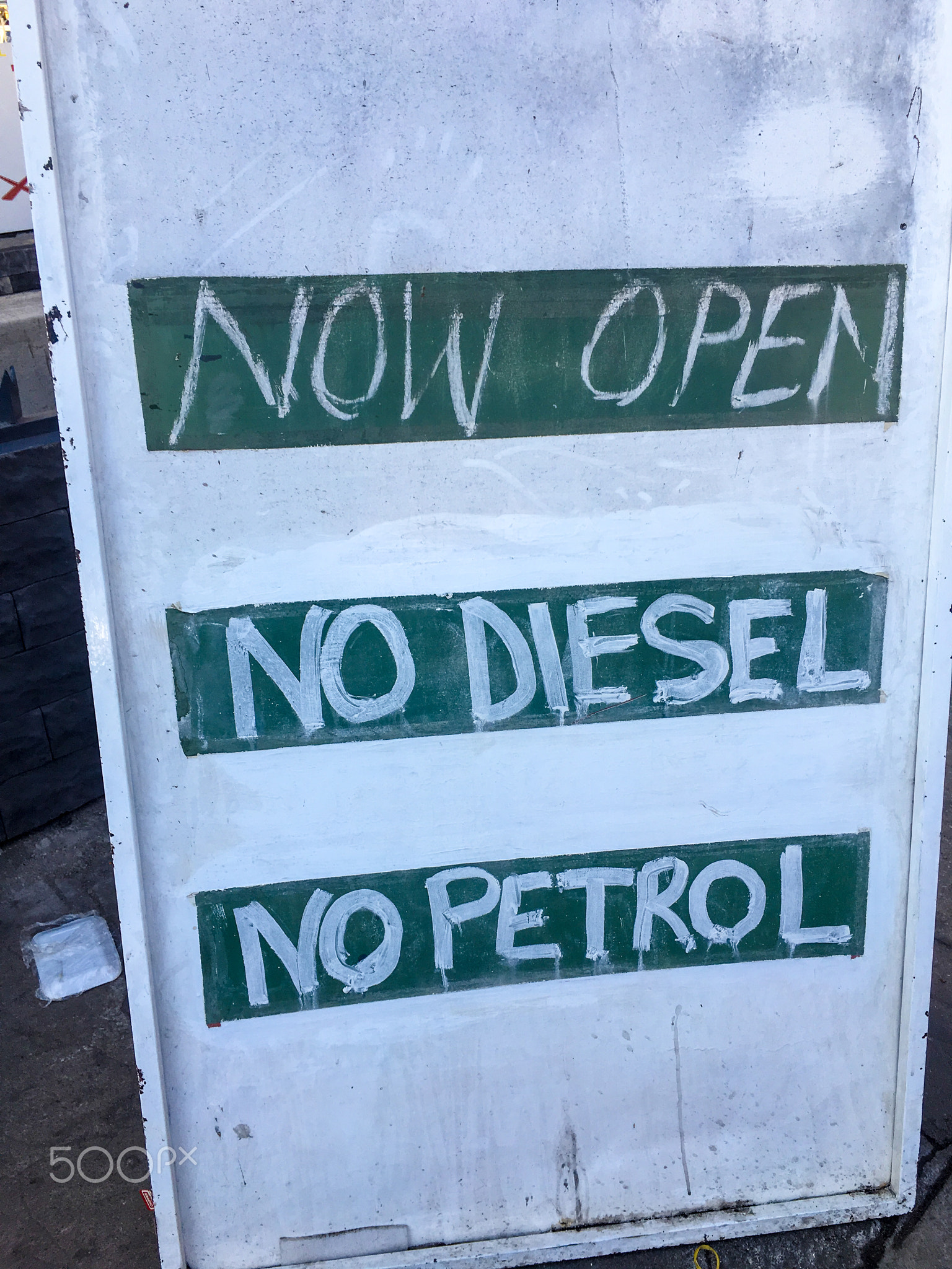 Now Open No Diesel No Petrol