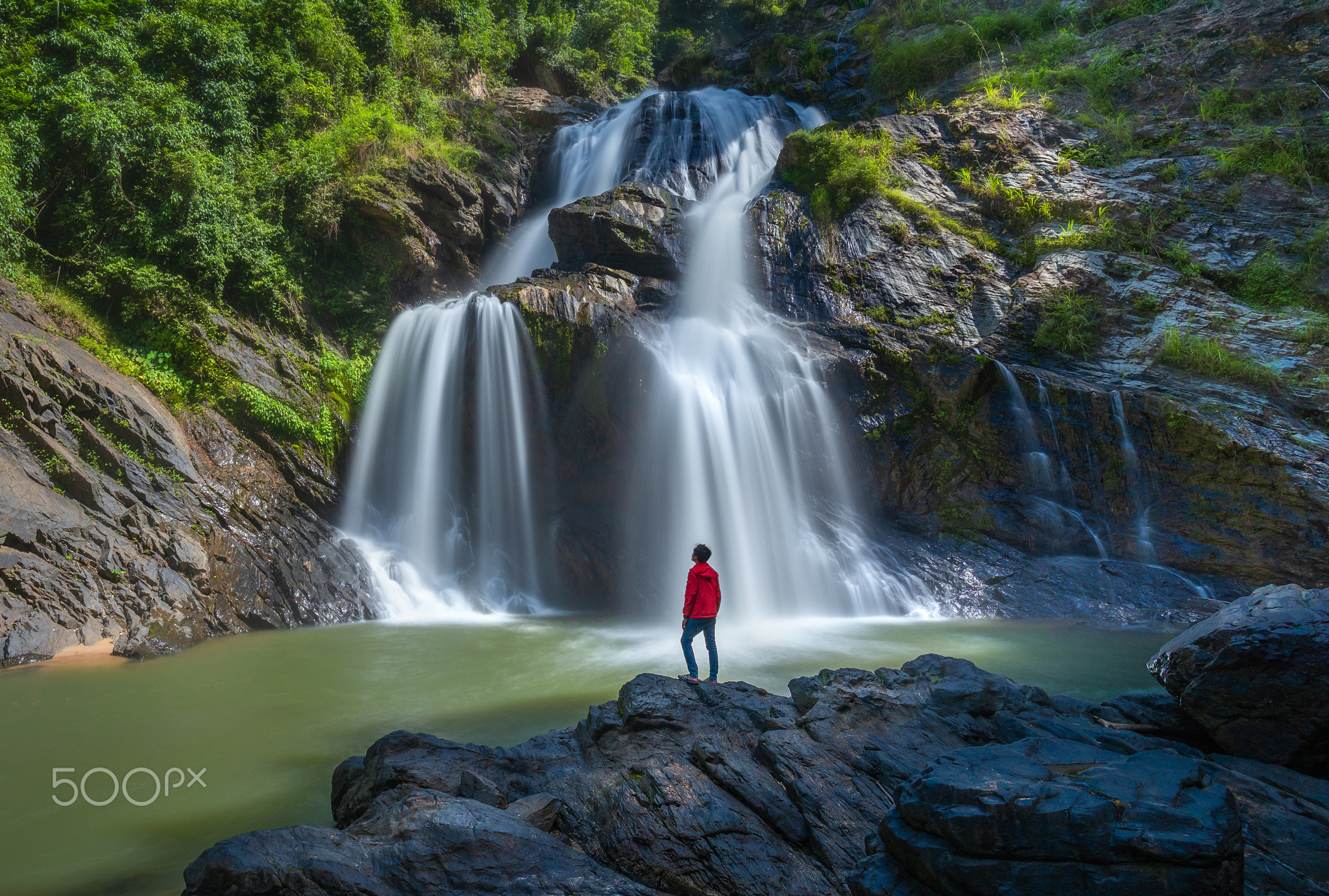 Water falls