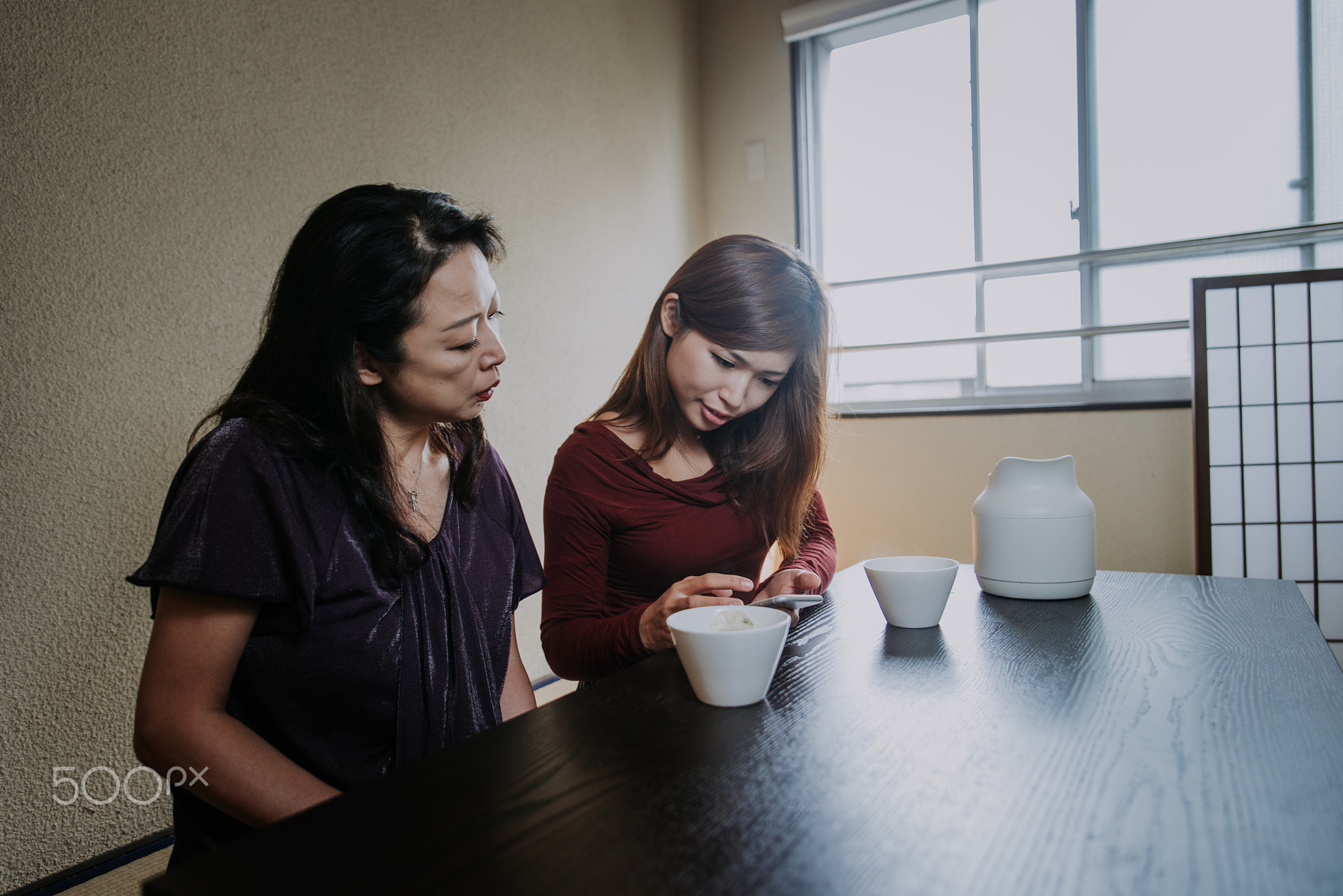 Mother and daughter lifestyle moments at home