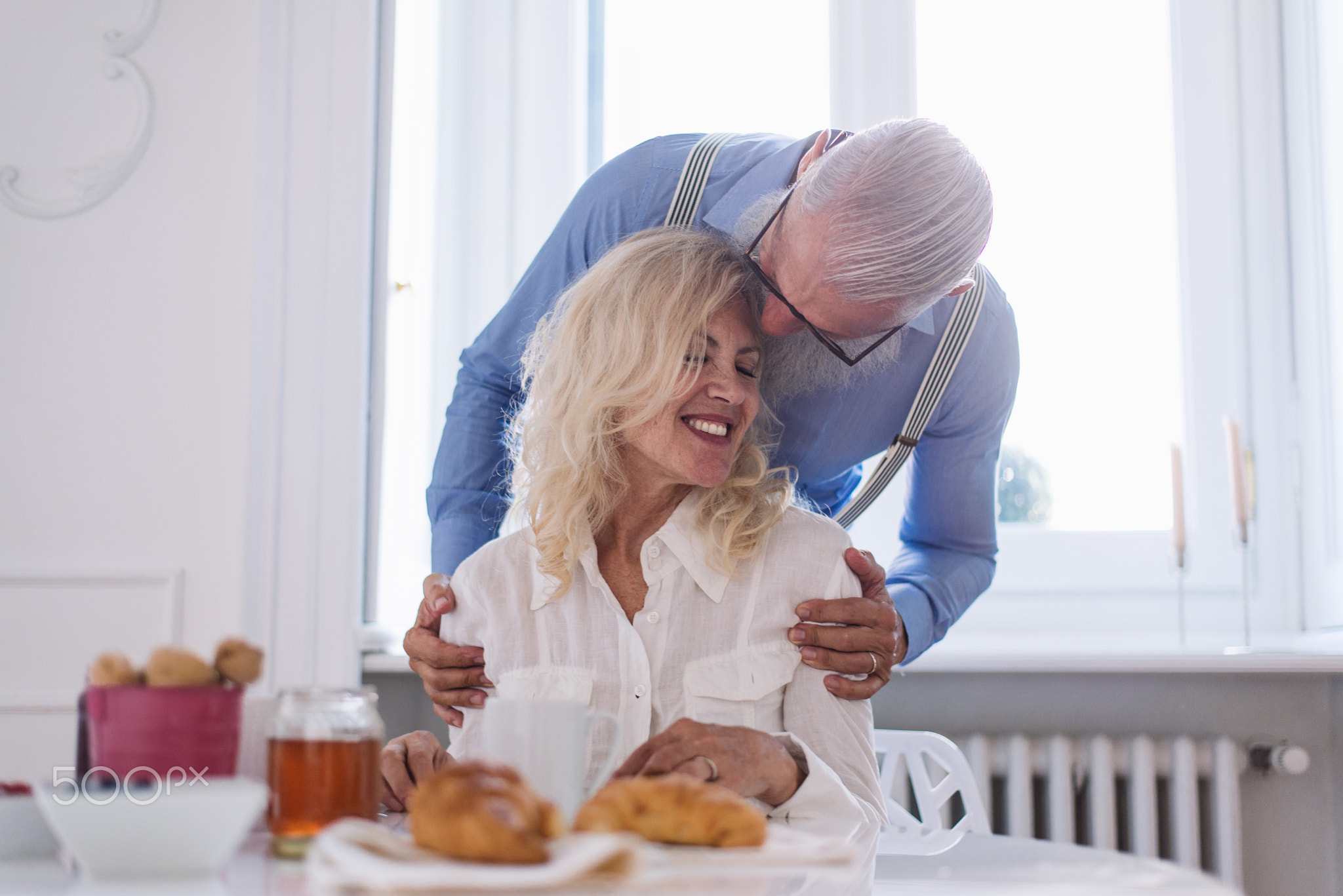 Senior couple lifestyle moments at home