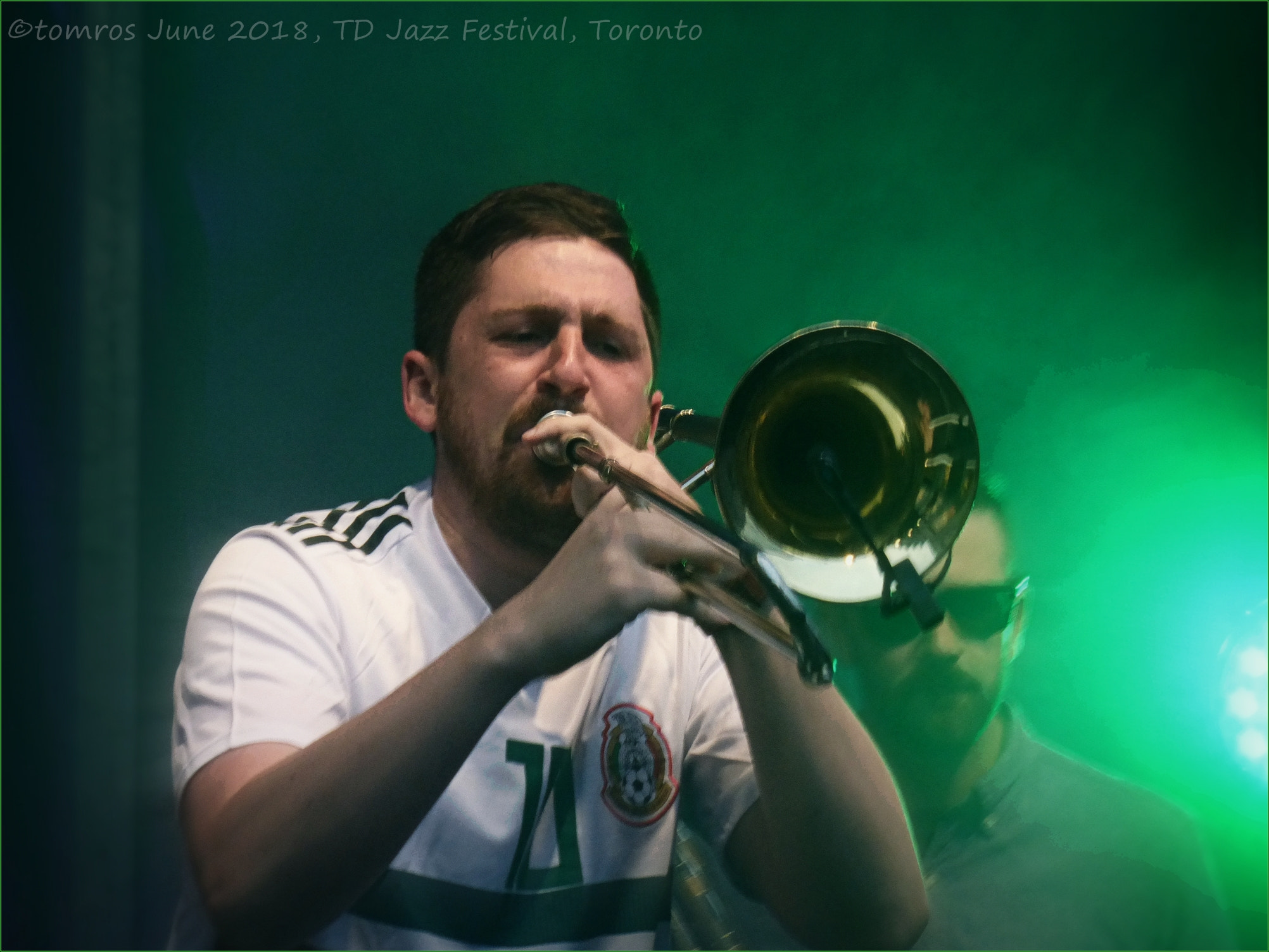 John Hulley from No BS! Brass Band. TJF 2018.