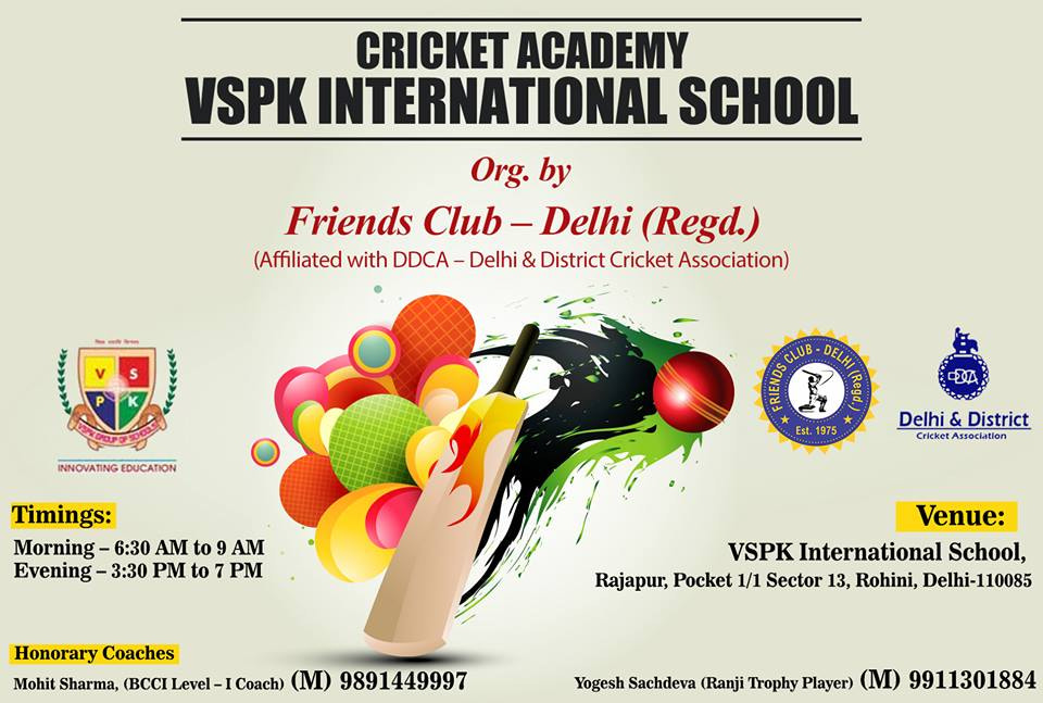 Friends Cricket Academy in Delhi