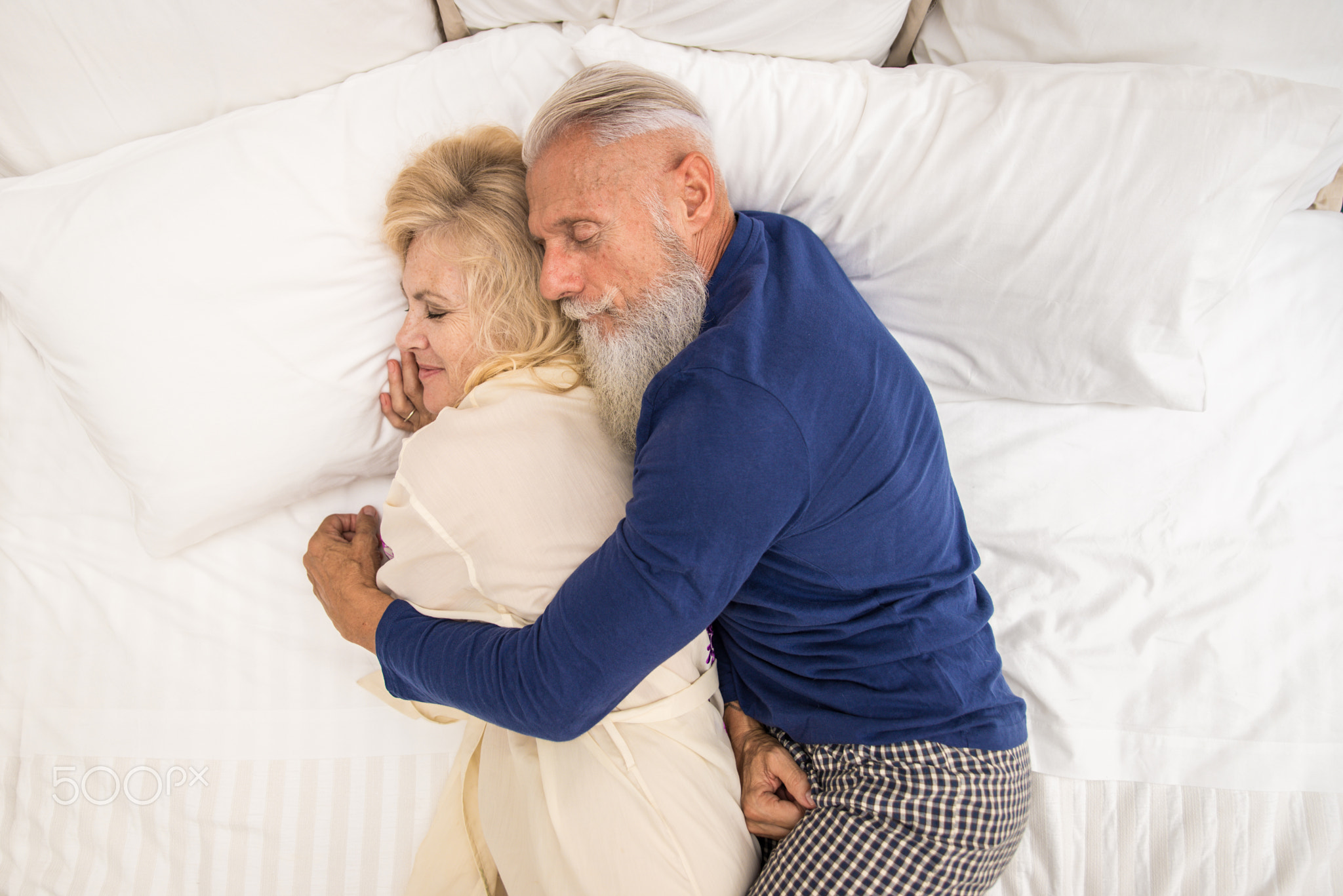 Senior couple at home