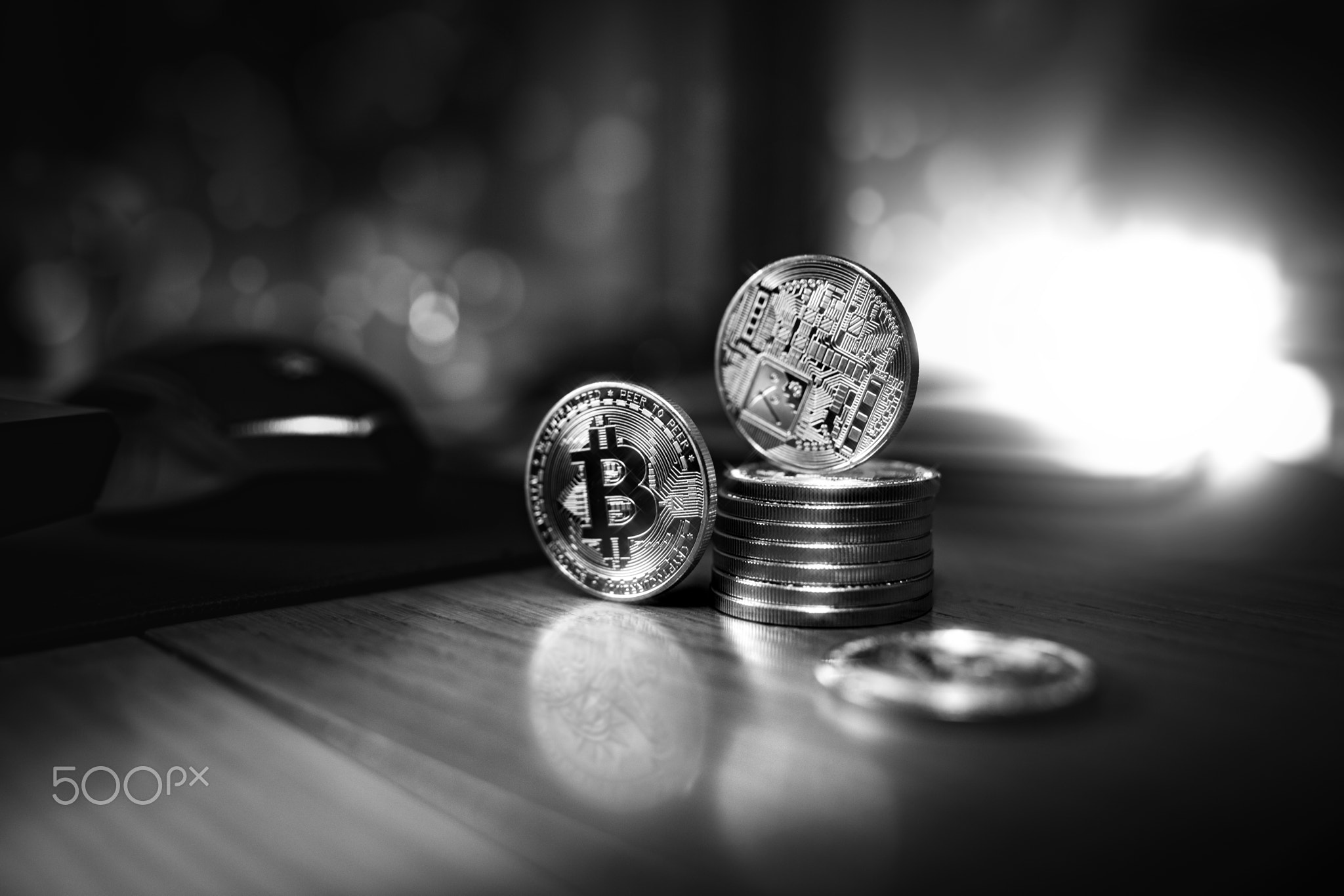 Golden Bitcoin cryto coin
