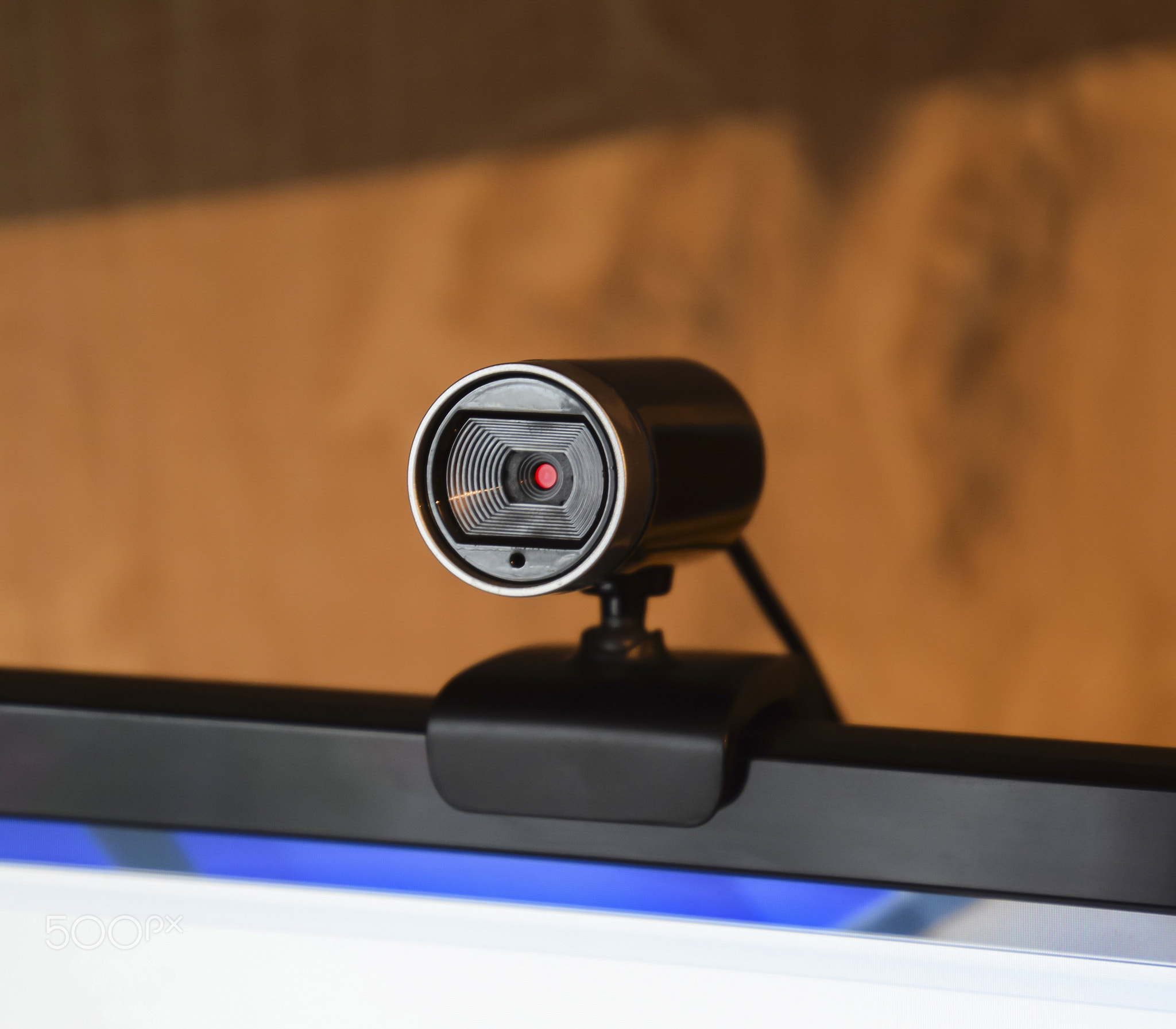 Web camera, attached to the monitor