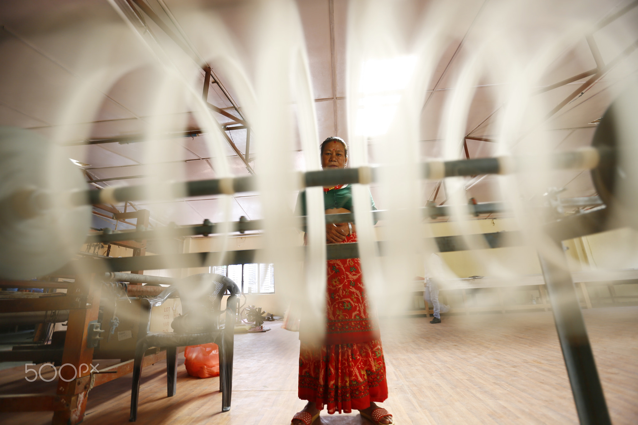 Women victims of Violence, Abuse and Poverty work at a Handicraft Production Center in Nepal