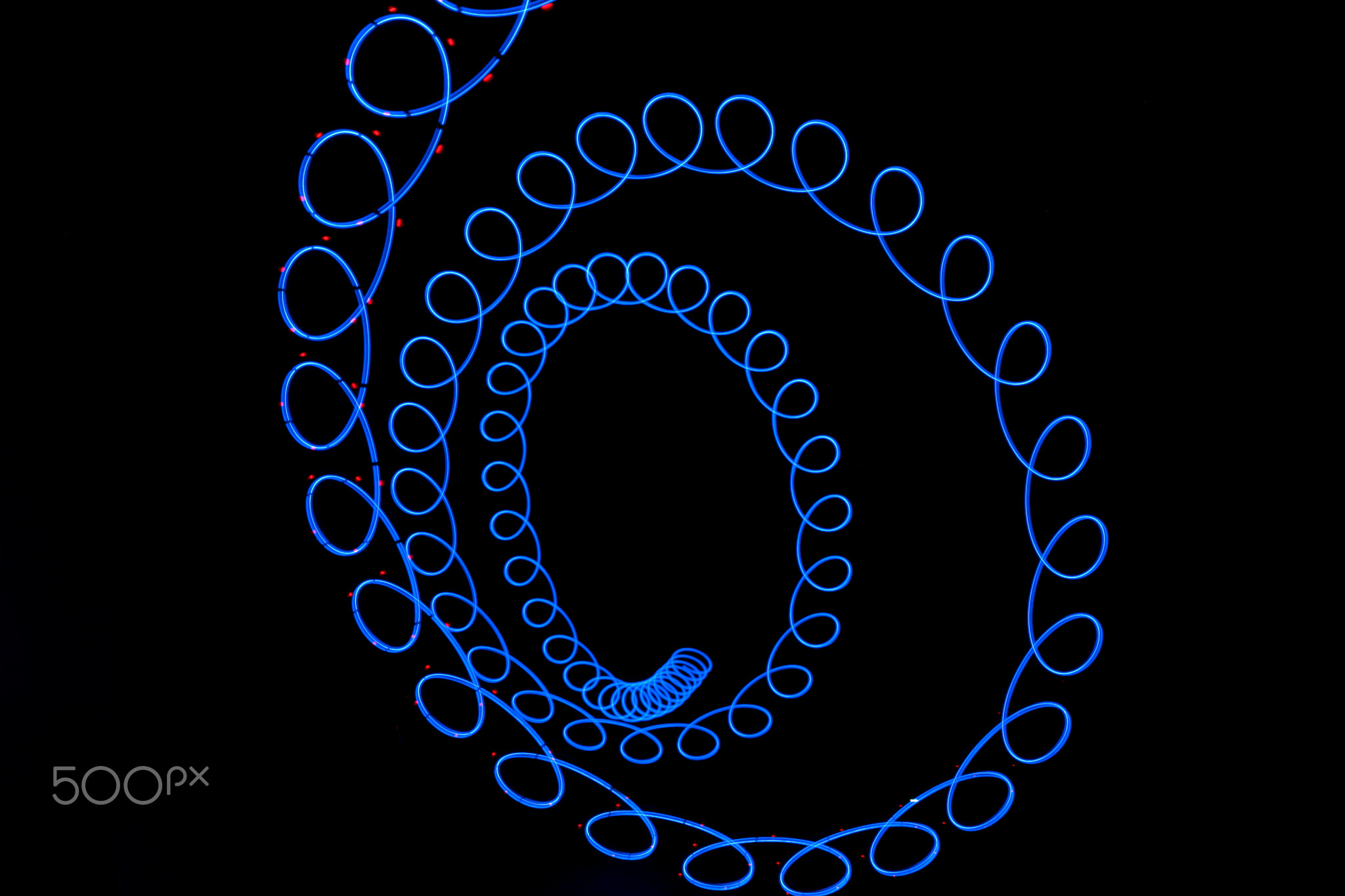 Blue spiral line vortex