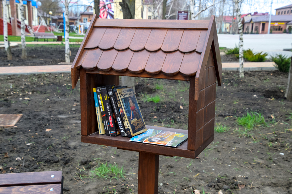 A box for books on the street in the park. Free reading. by Leonid Eremeychuk on 500px.com