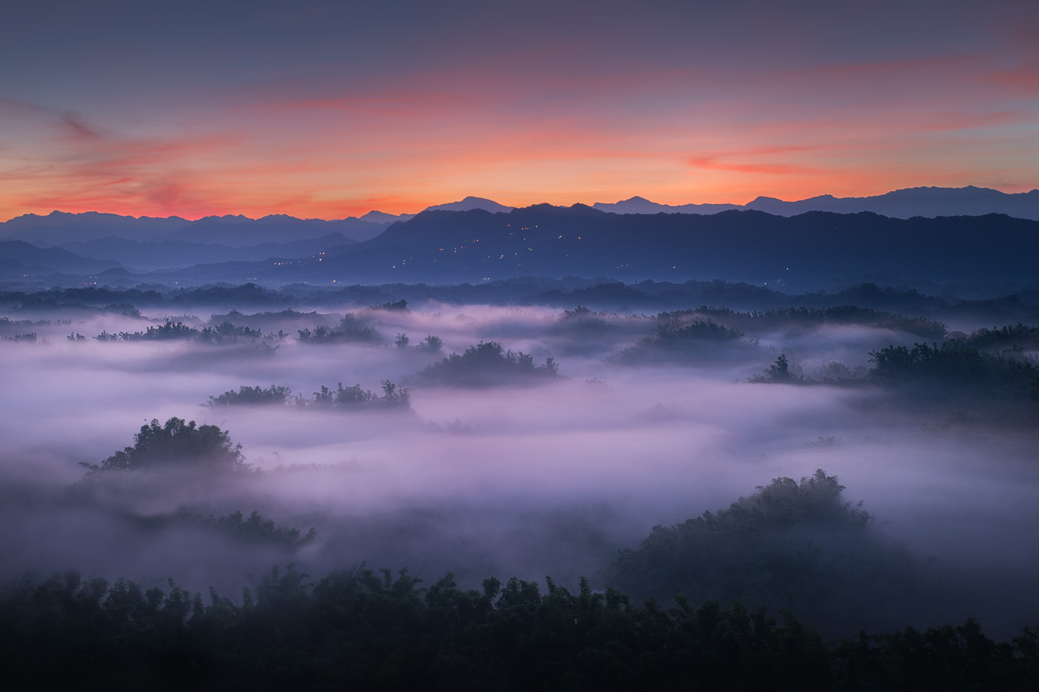 Mist in the dawn Tainan Taiwan