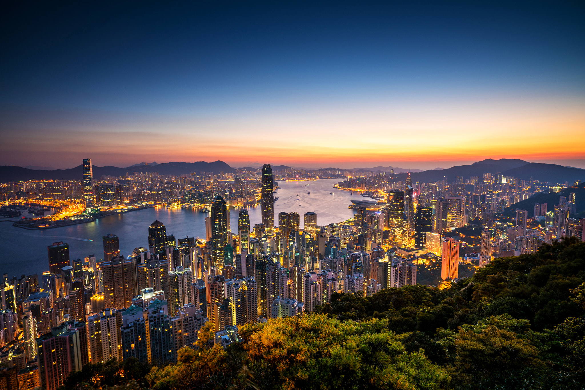 The peak view point, Hong Kong.