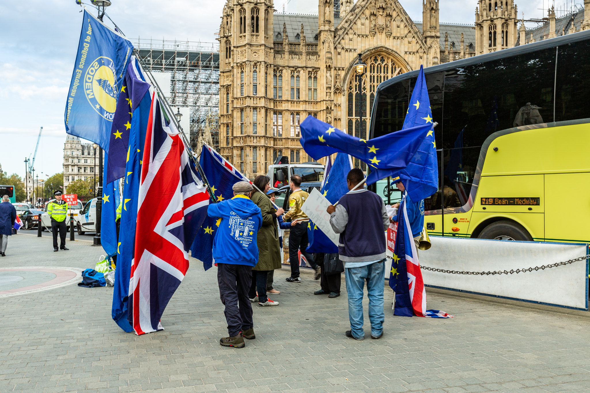 London, October 23, 2018 - Anti Brexit Campaigners Protesting Ou