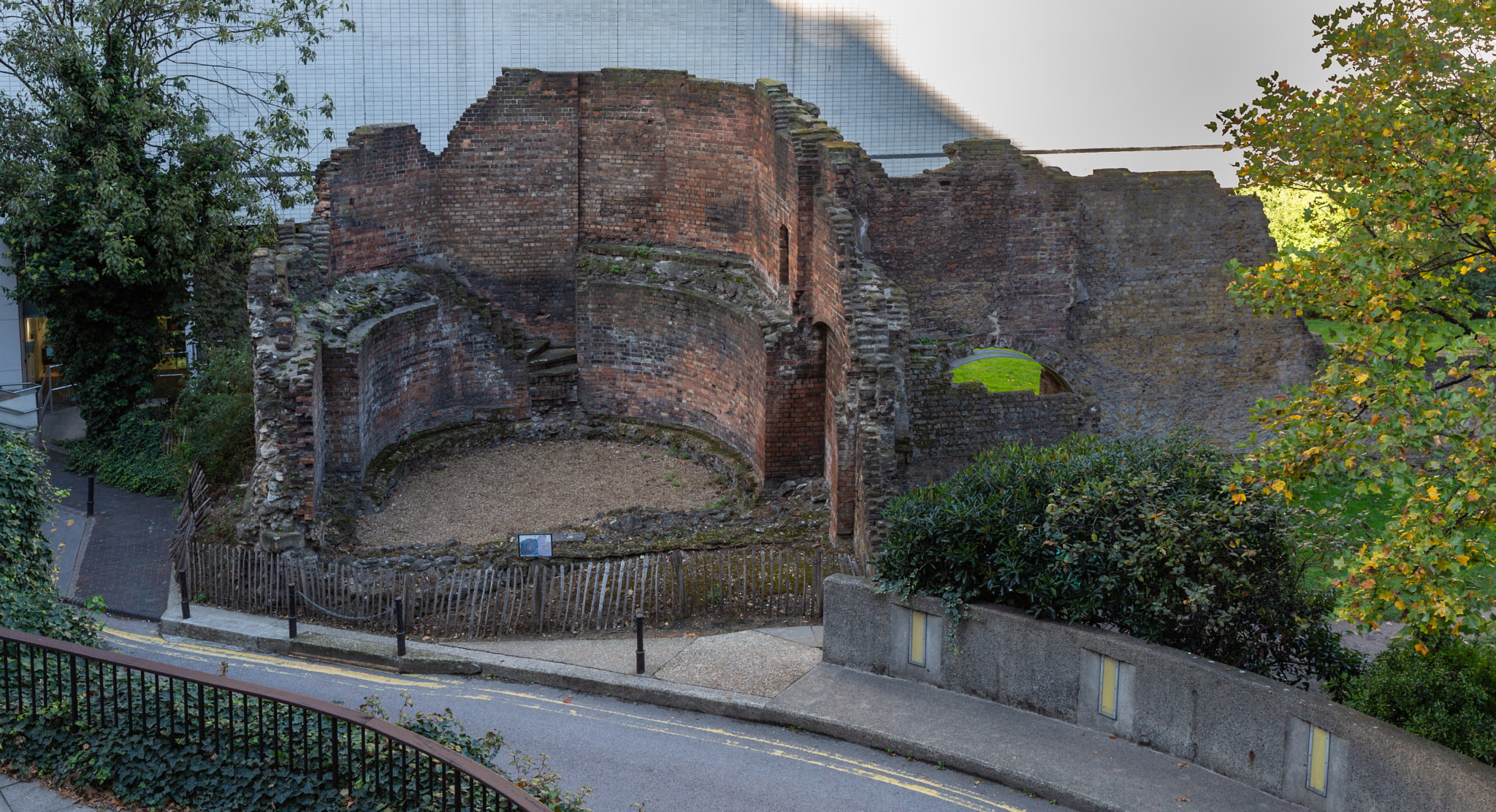 London, October 19, 2018 - Remains of a Defensive Wall Built by