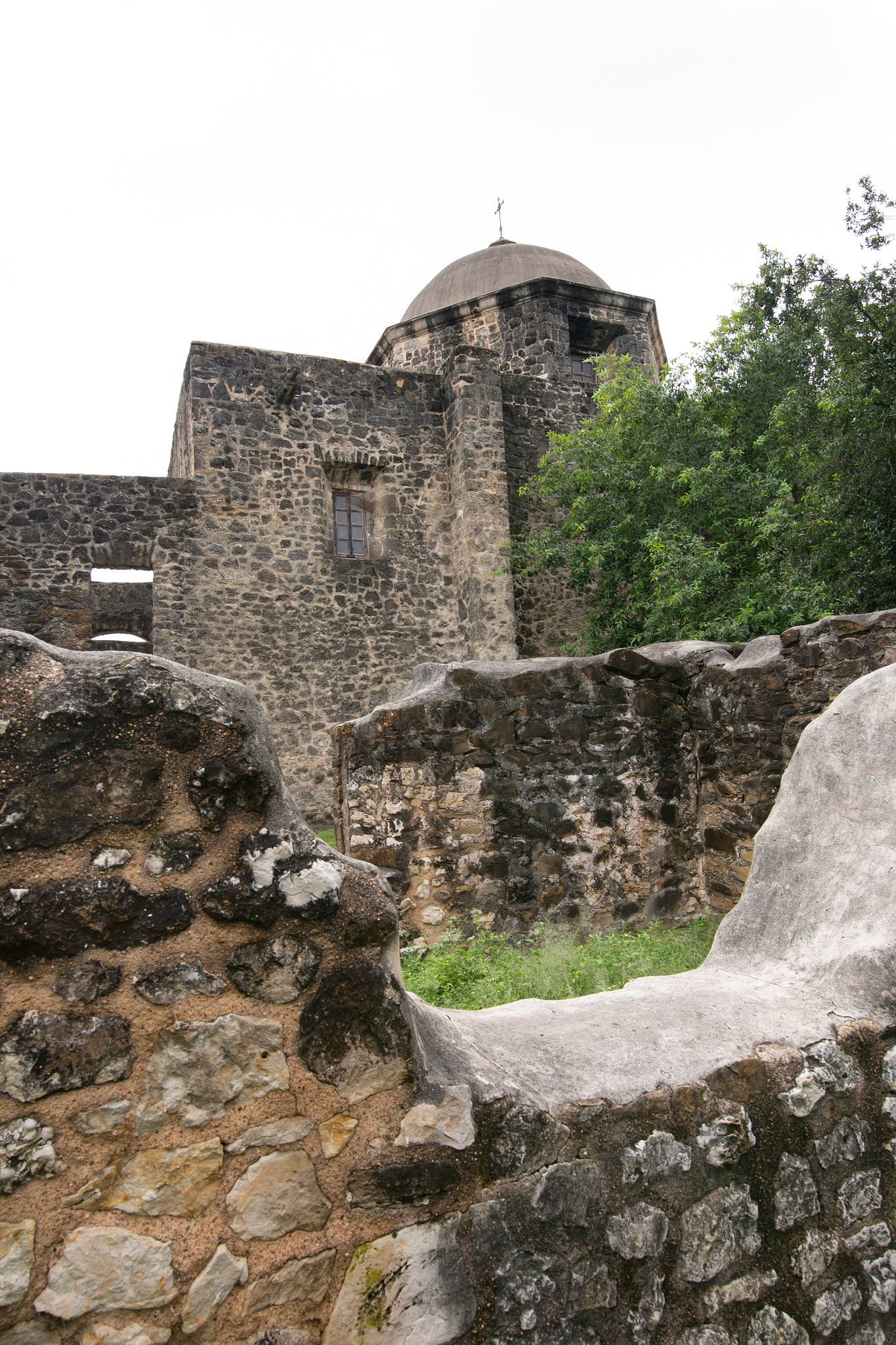 Old broken walls San Antonio Mission