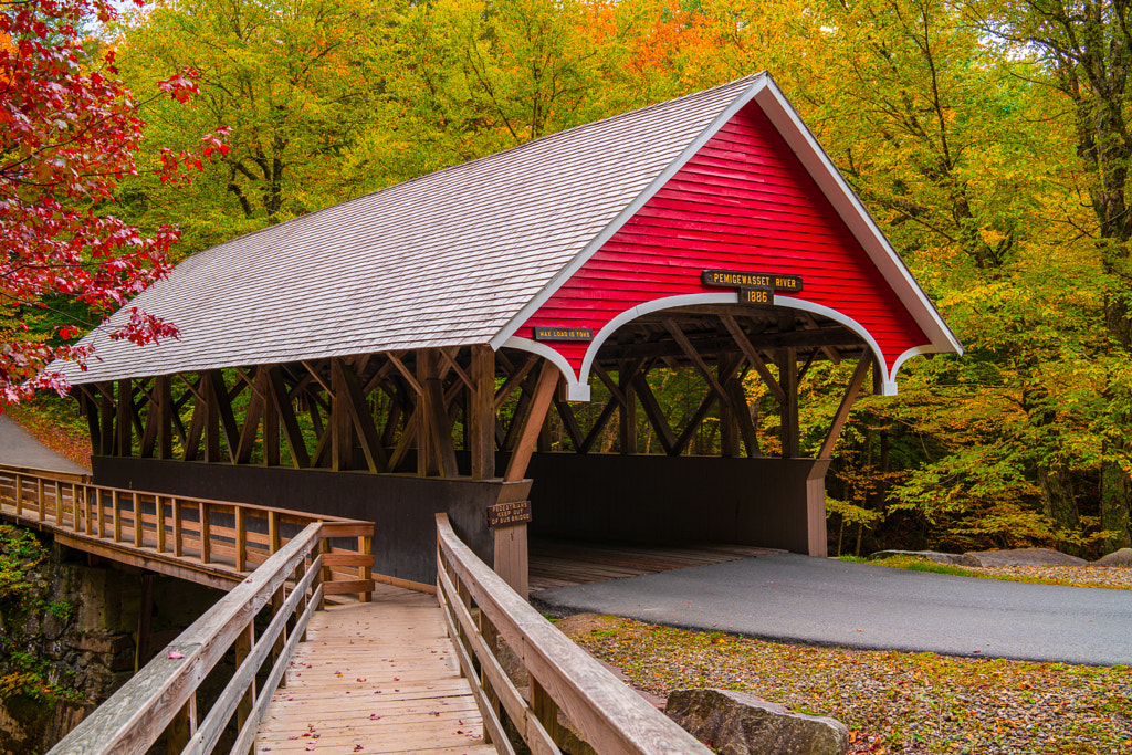 Pemigewasset River covered bridge by James Billings on 500px.com