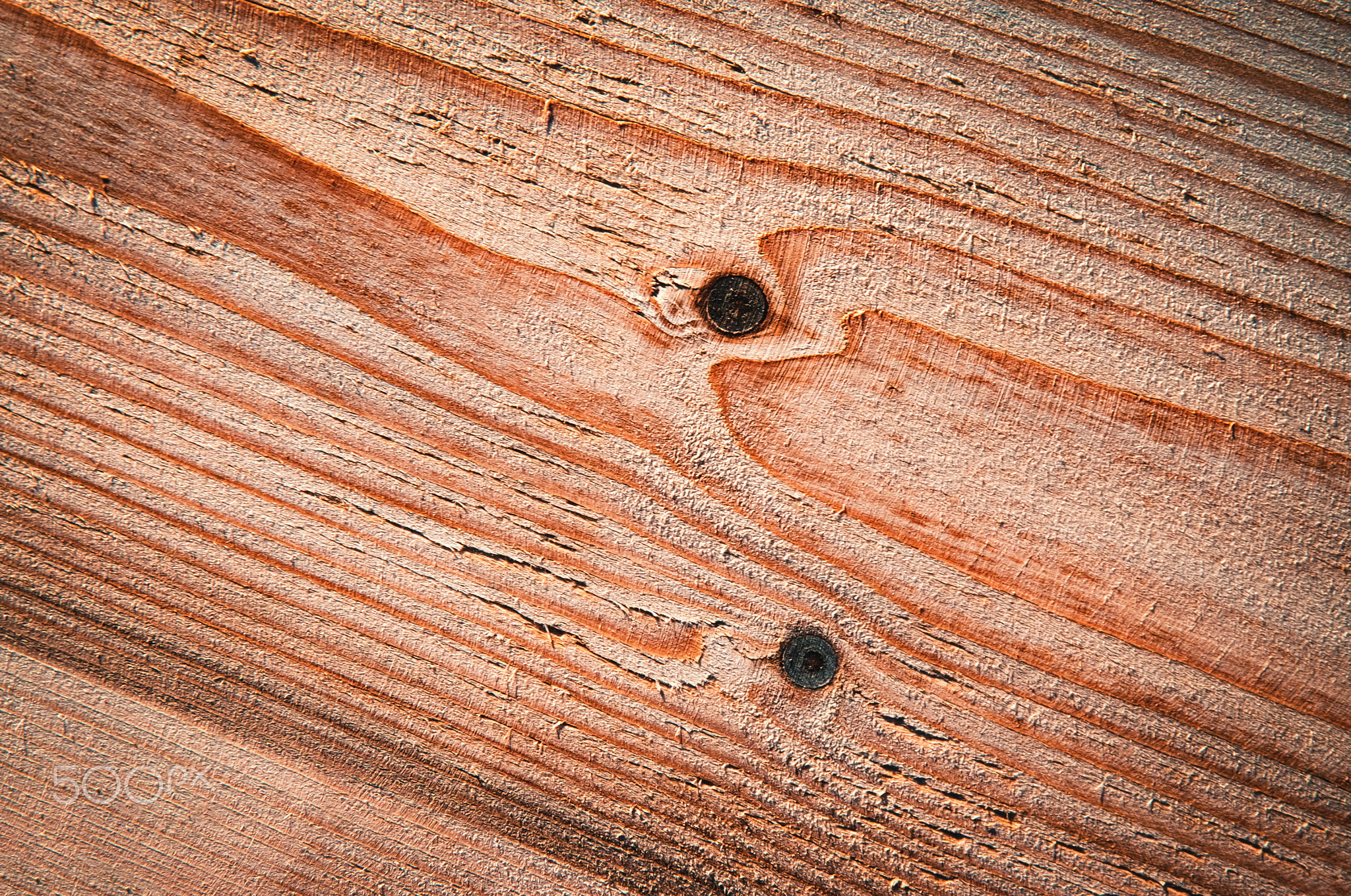 old sanded wooden board with grooves