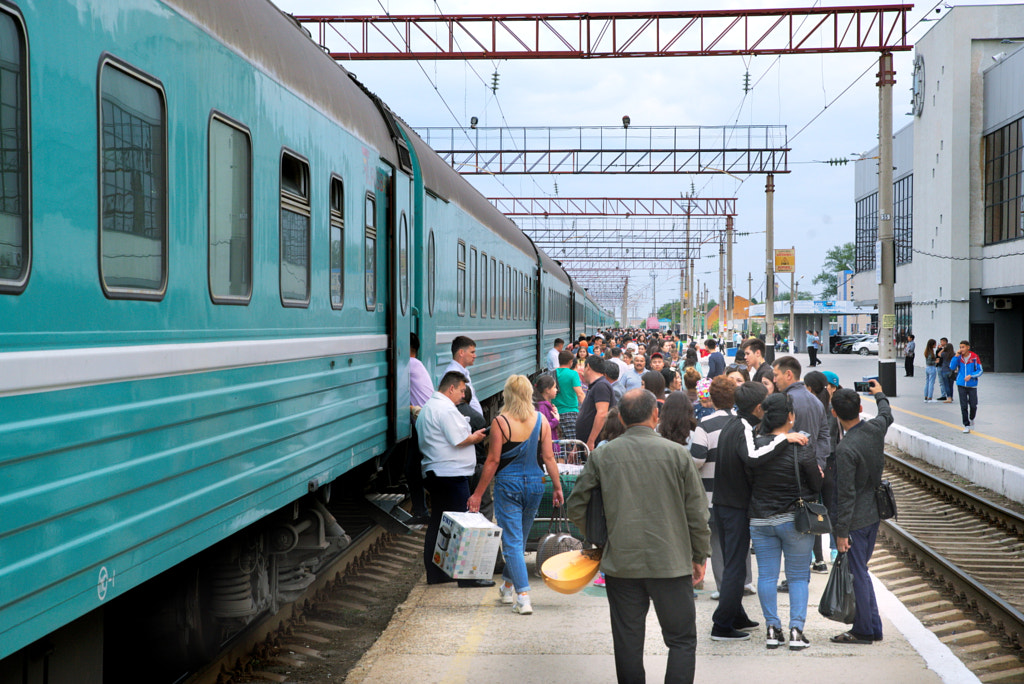Crowd at Platform, Qostanay Railway Station by Yrjö Keränen on 500px.com