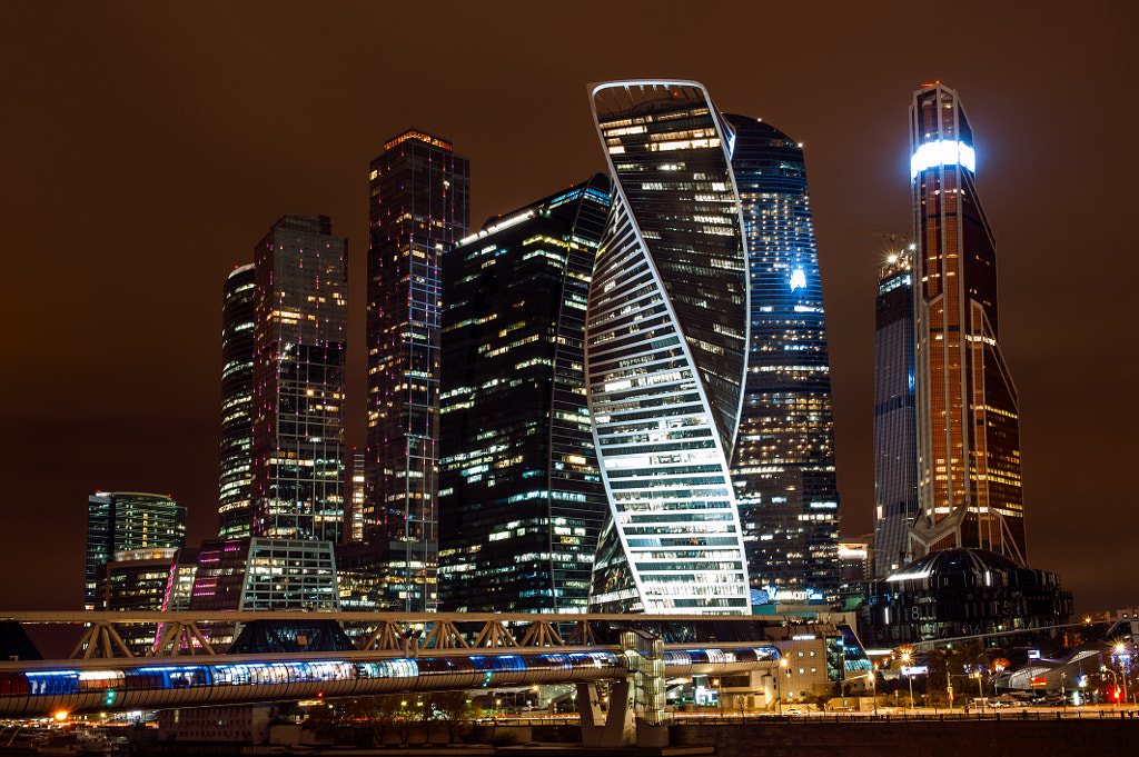 Moscow City at night by Yuri Depeche on 500px.com