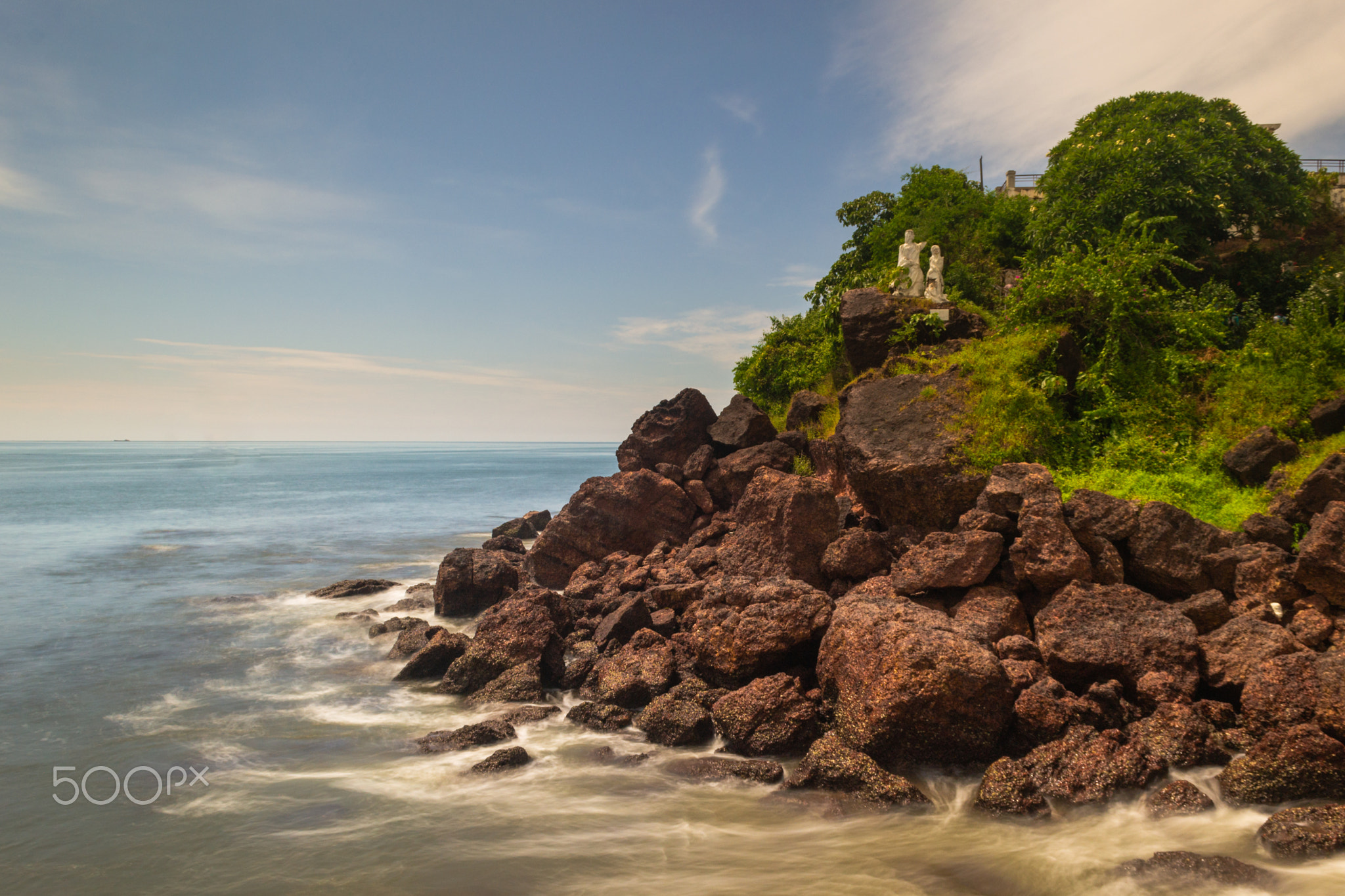 Dona Paula beach shore in Goa, India