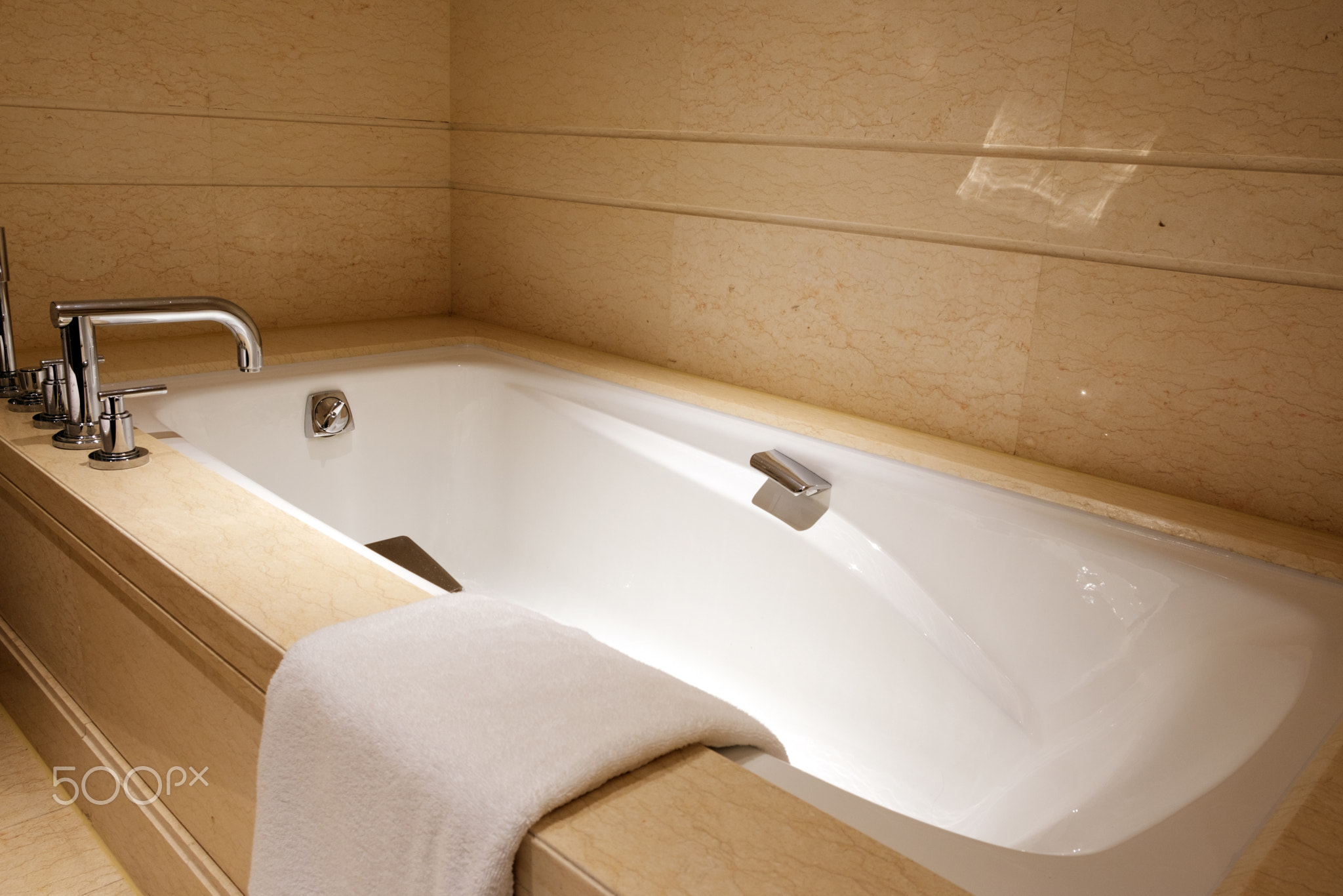 Modern luxury bathroom with bath tub