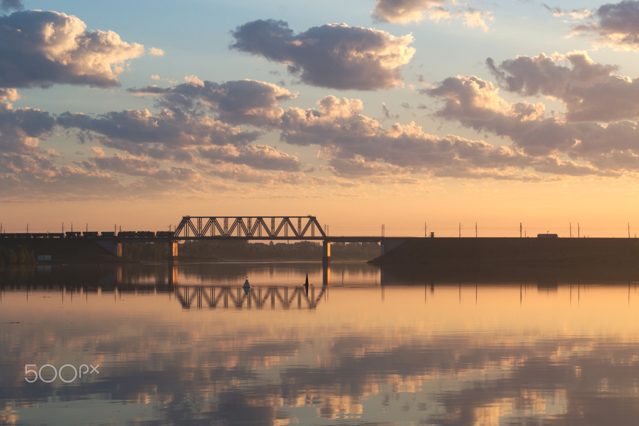 Railway bridge over the river