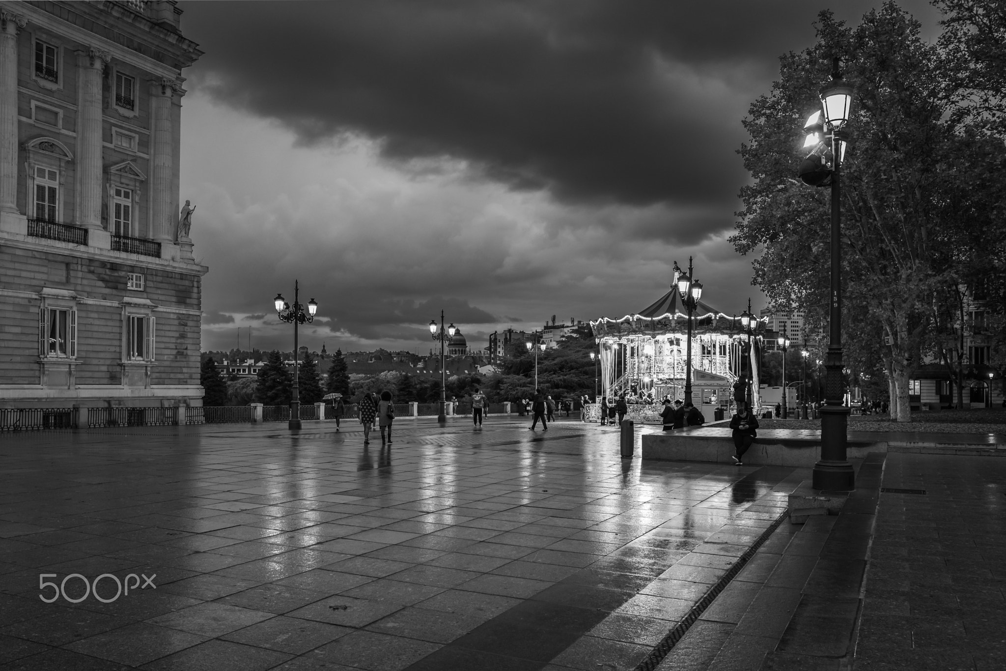 The carousel... (in B&W)