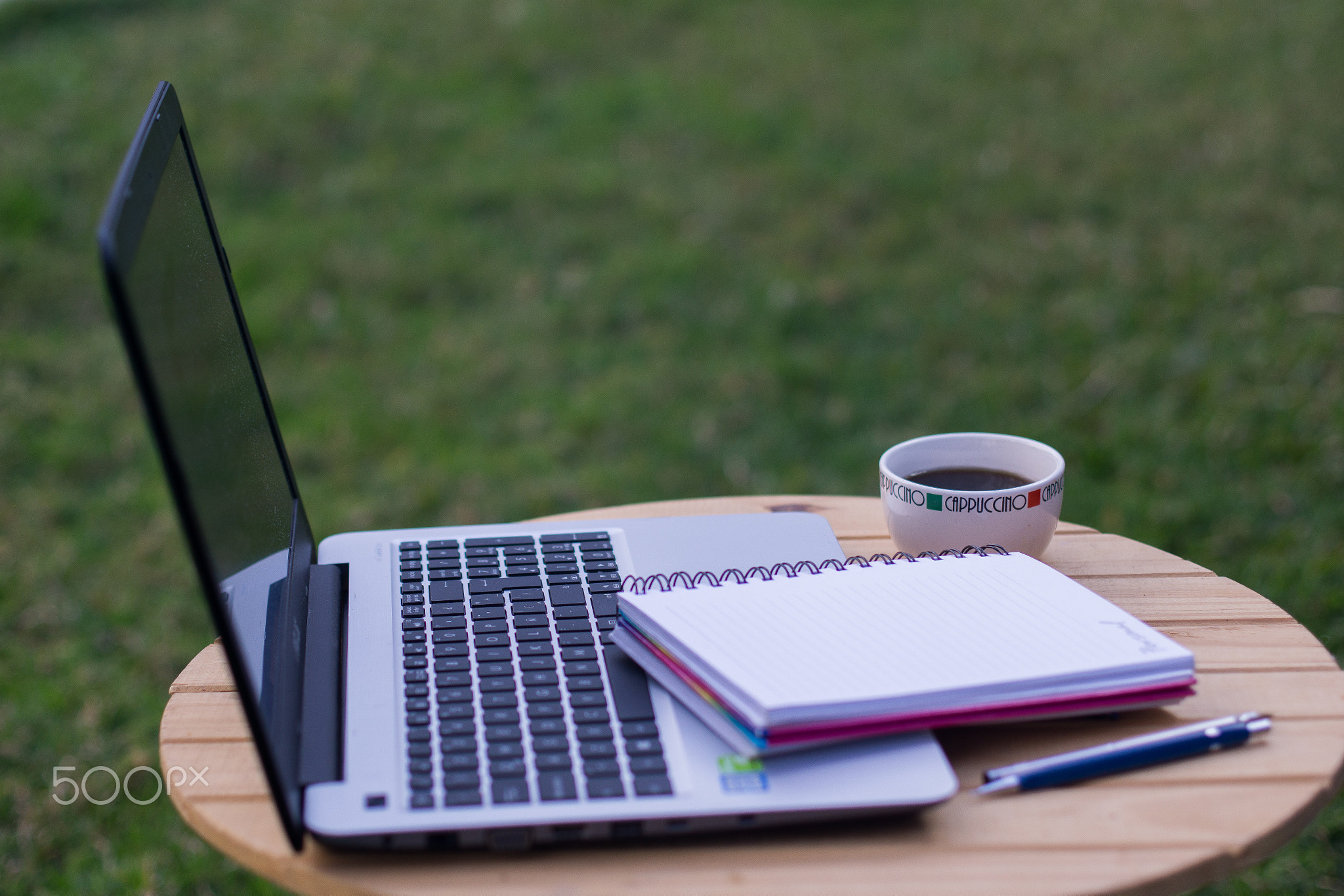 Laptop and afternoon coffee