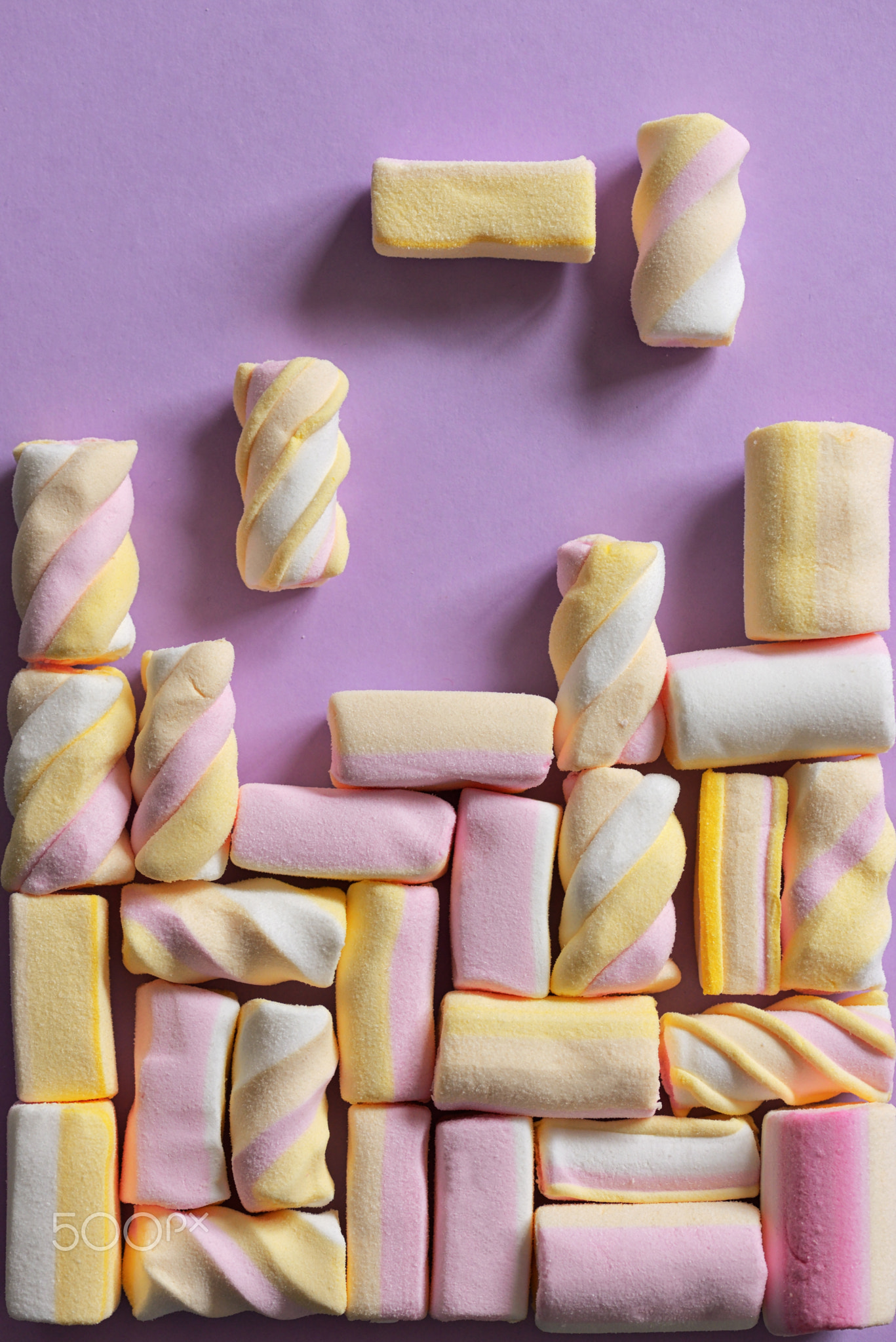 Tetris game with marshmallow sweets