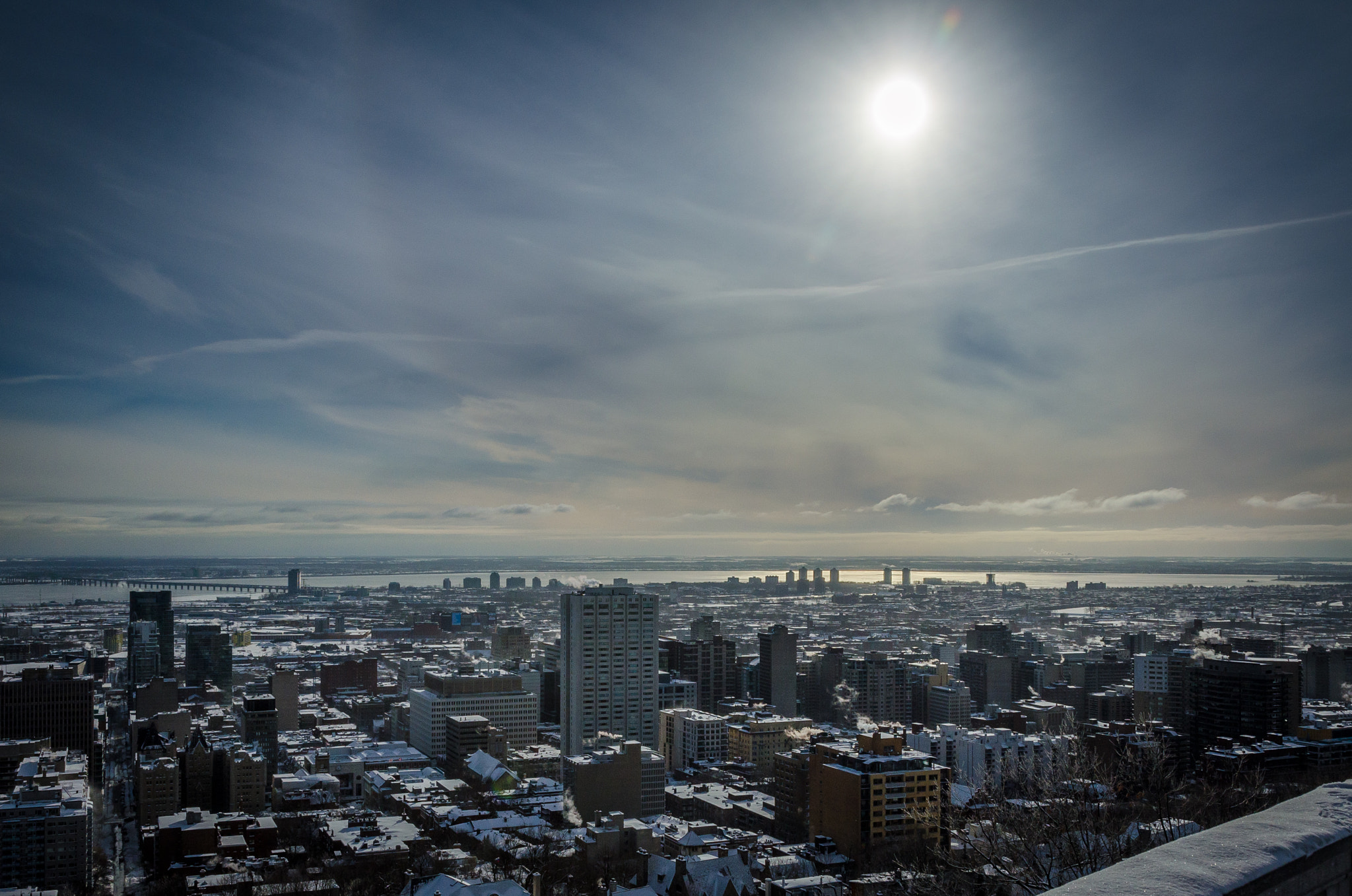 Montreal panorama in winter