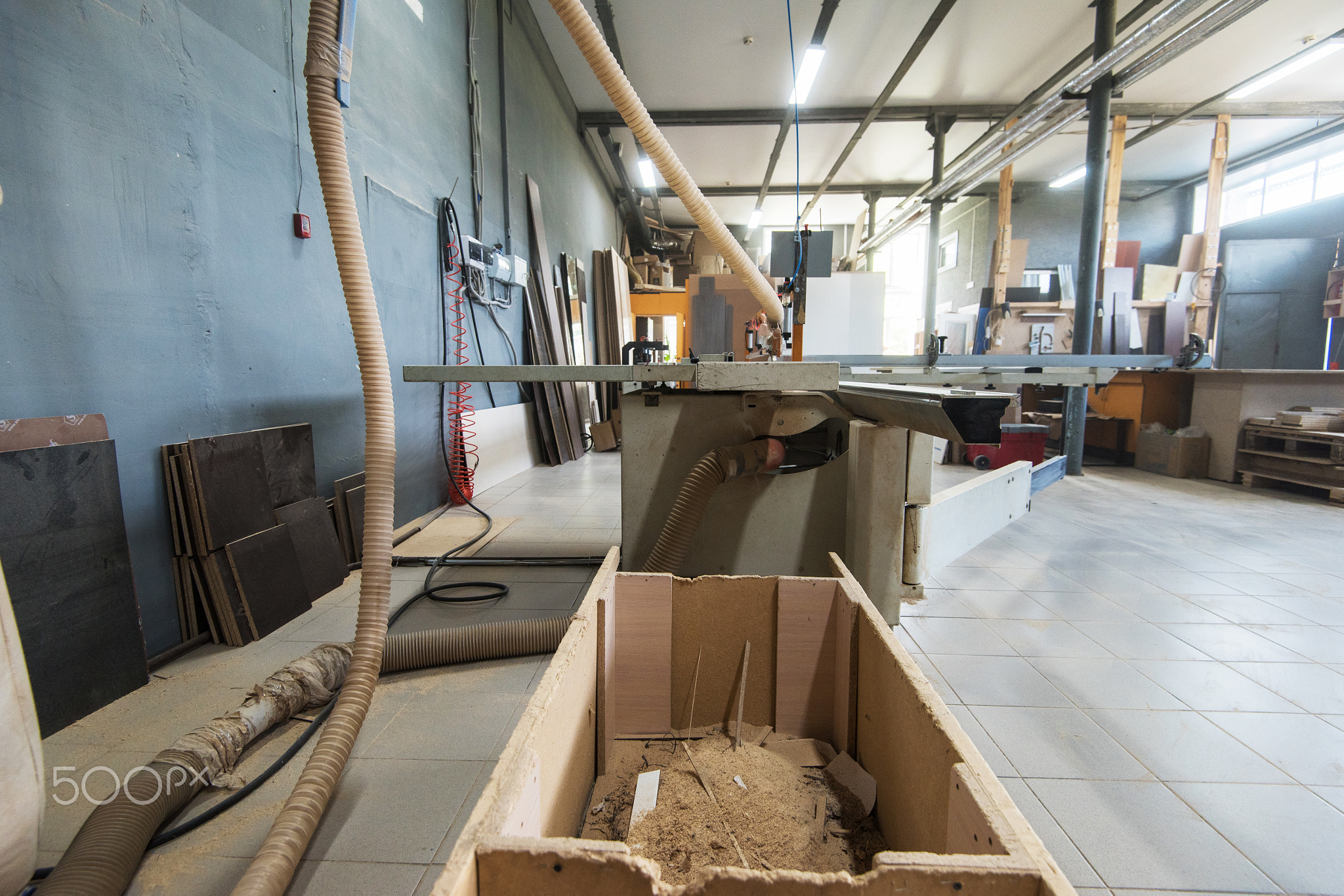 Production department at a furniture factory