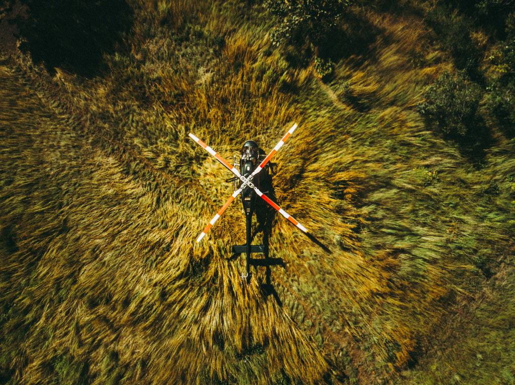 Helicopter downwash on tall grass by Gael Le Martin on 500px