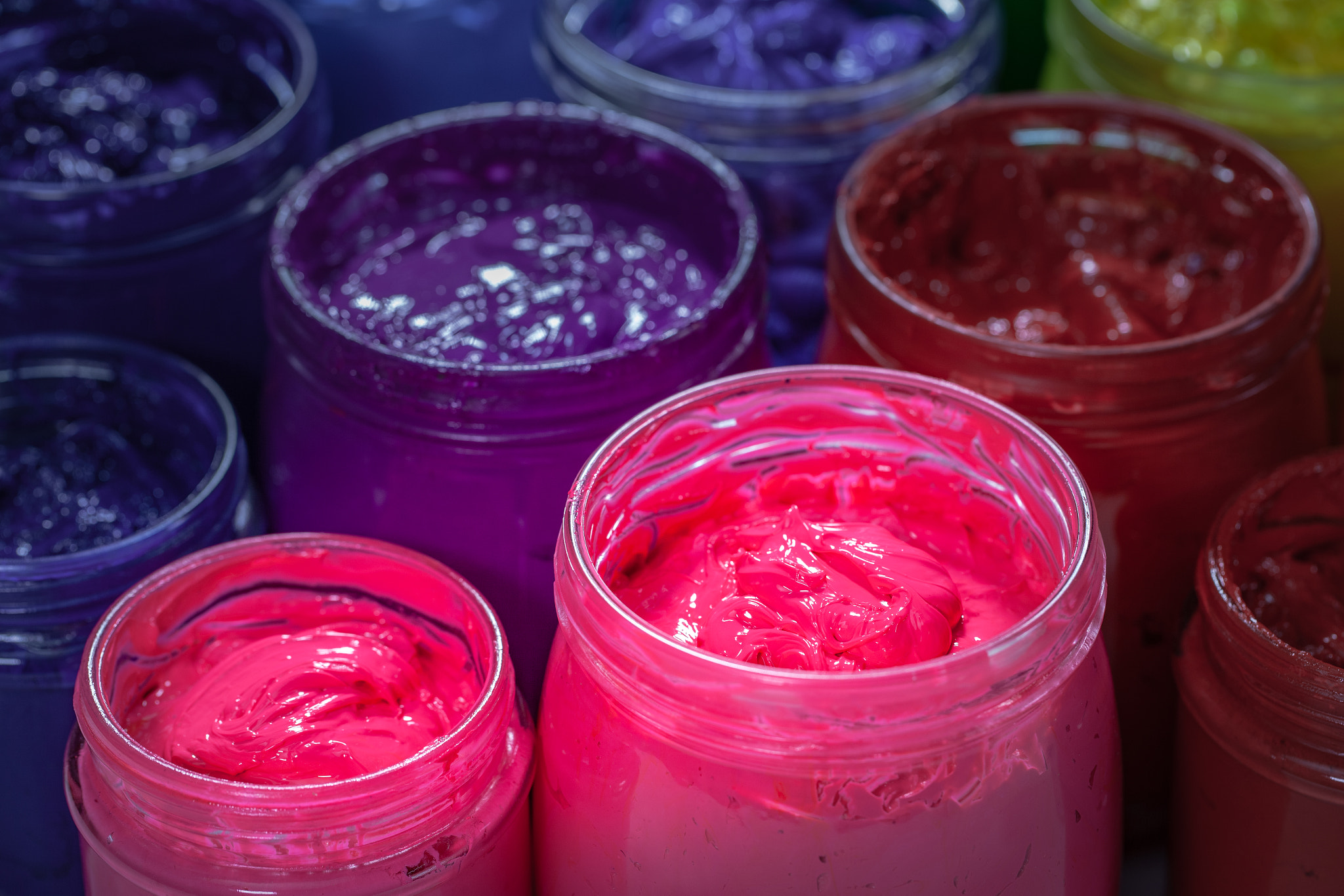 Plastic Pink color of screen printing ink