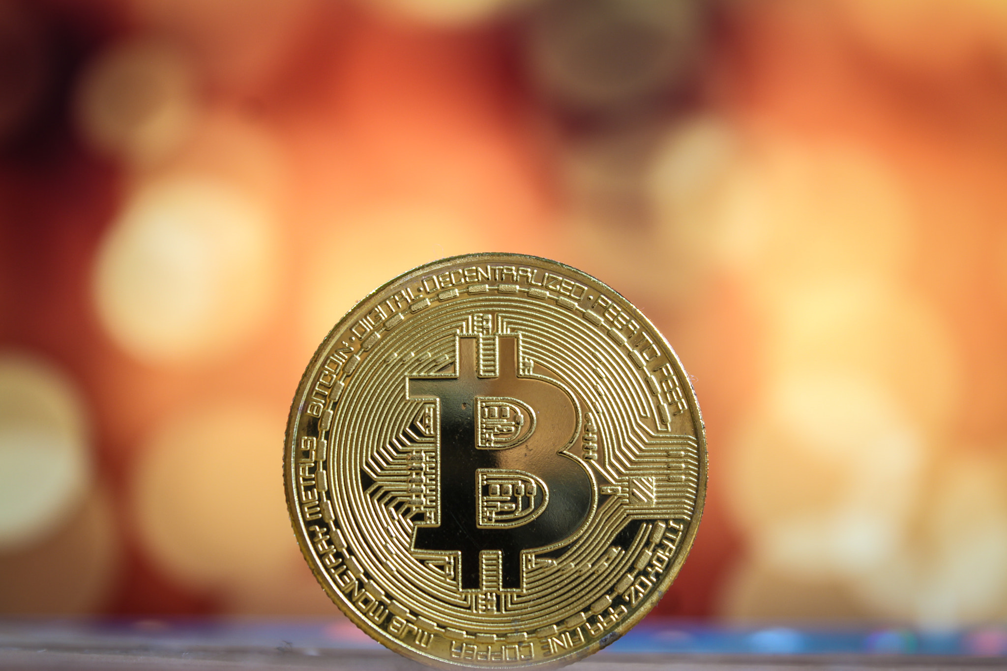 Golden Bitcoins. New virtual money.