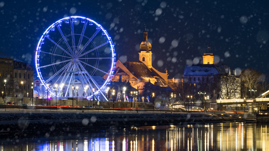 Győr by night by Péter Hegedűs on 500px.com