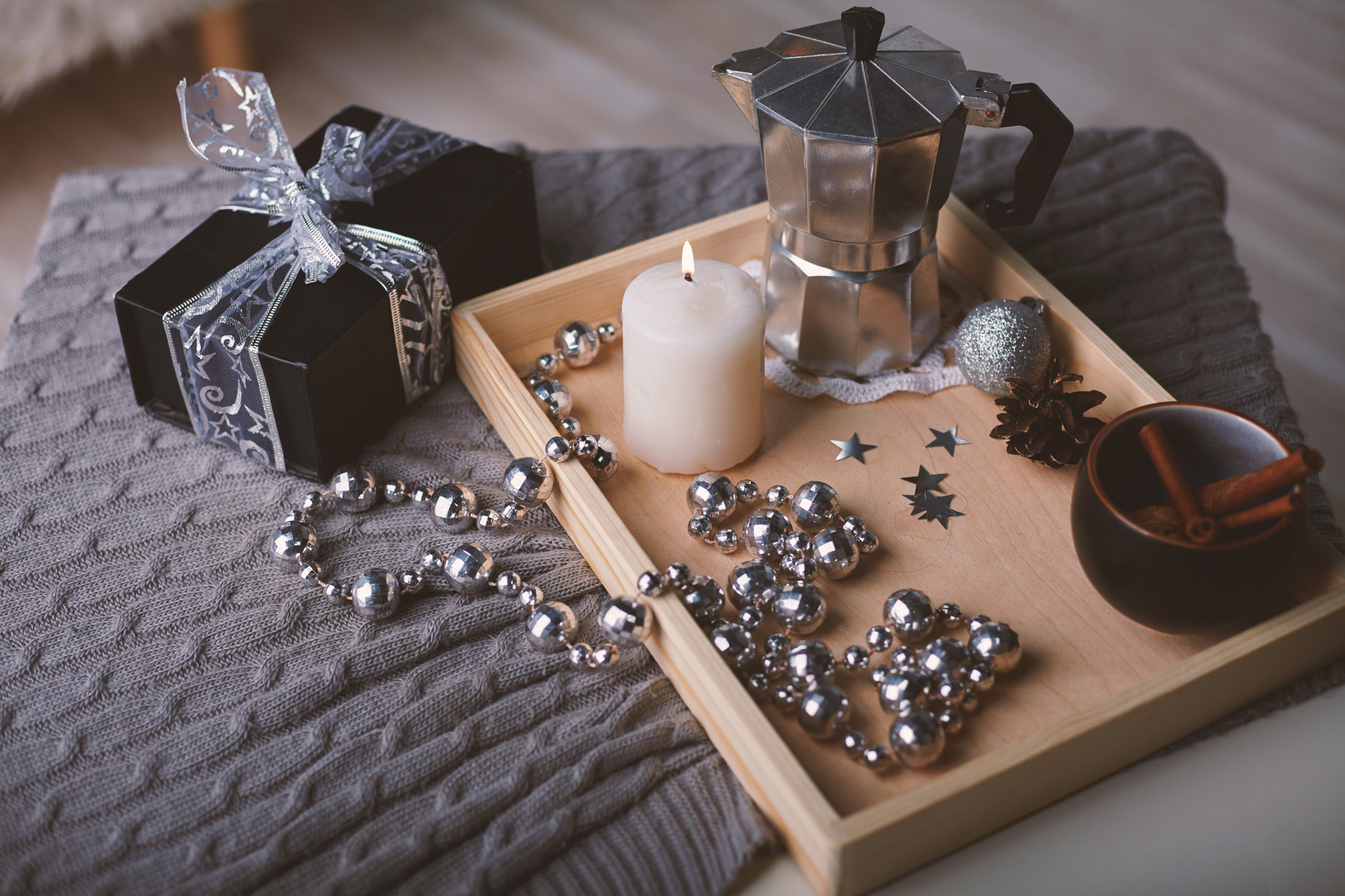 Beautiful Christmas interior with decor