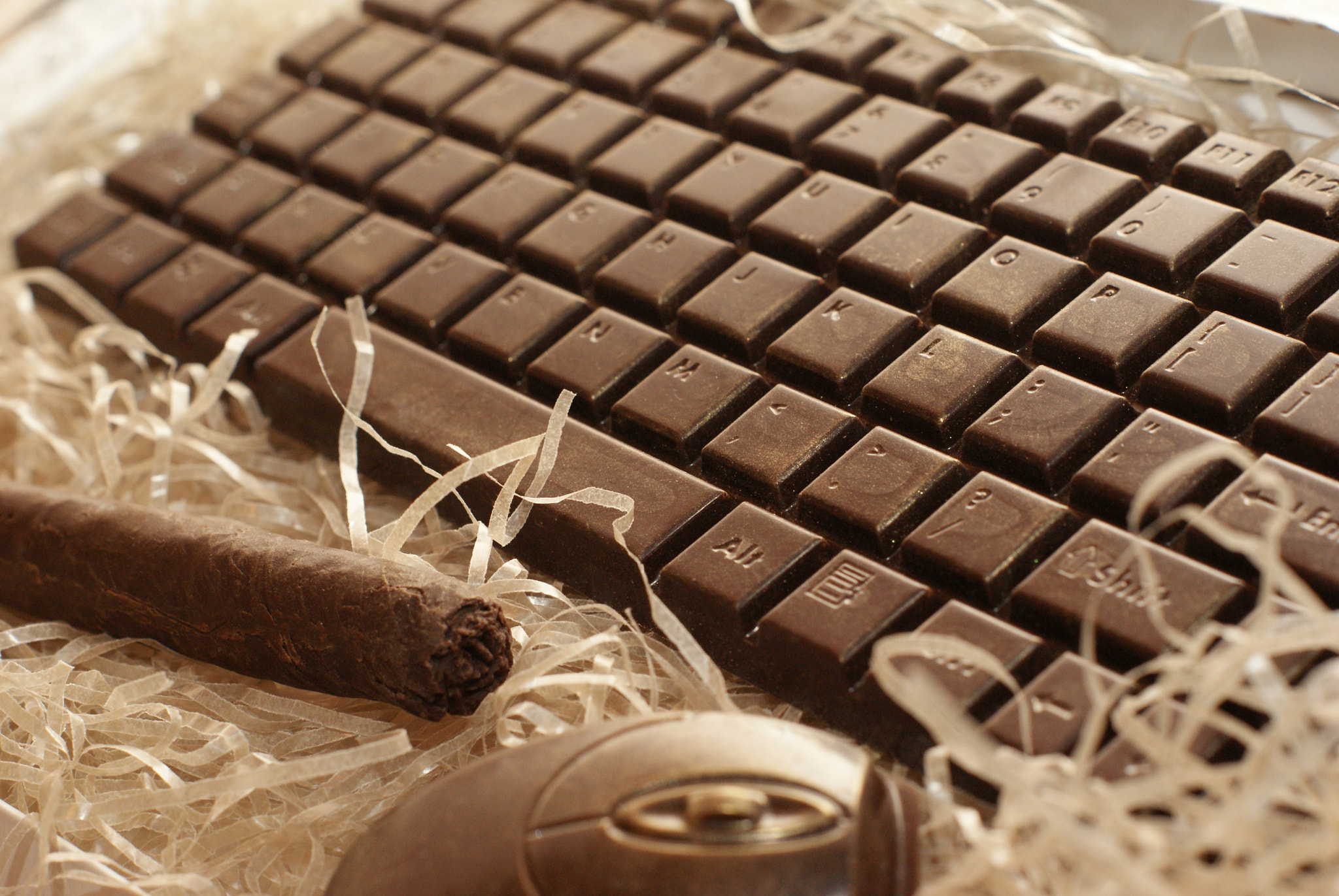 Chocolate keyboard, mouse and cigar... by Alina Feliz / 500px