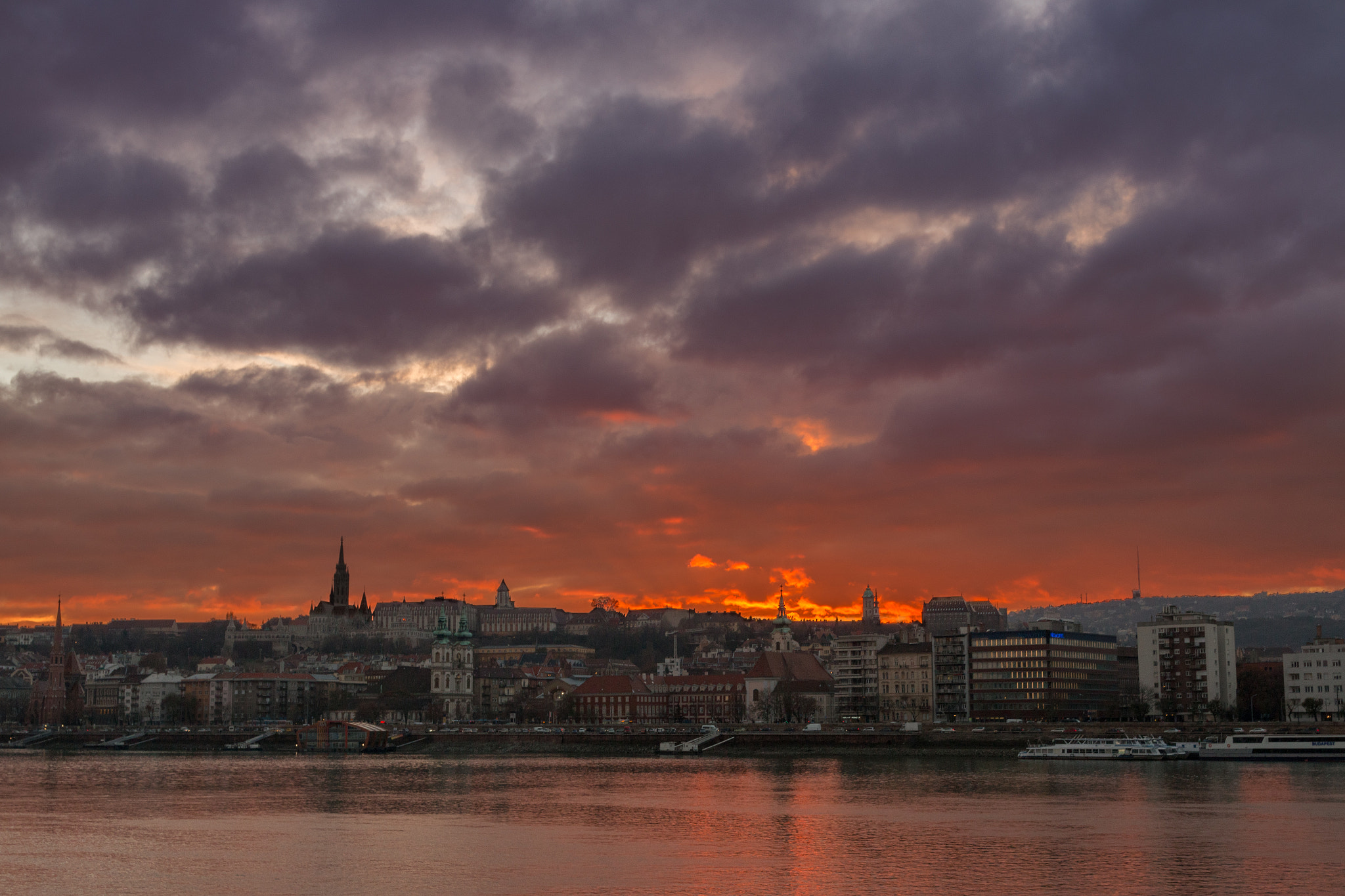 Dramatic sky over Budapest.