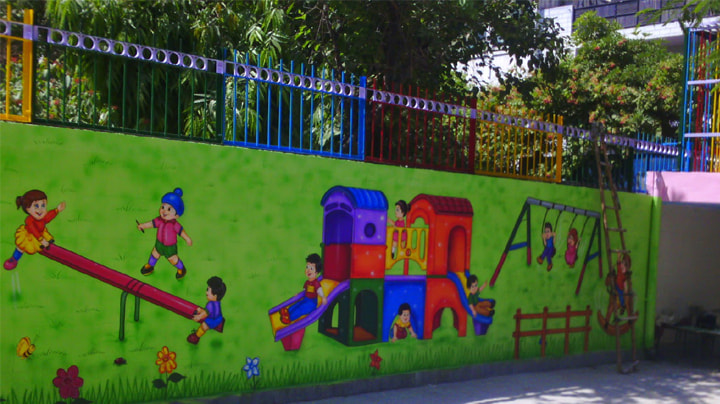 Best Play School Cartoon Wall Painting Services