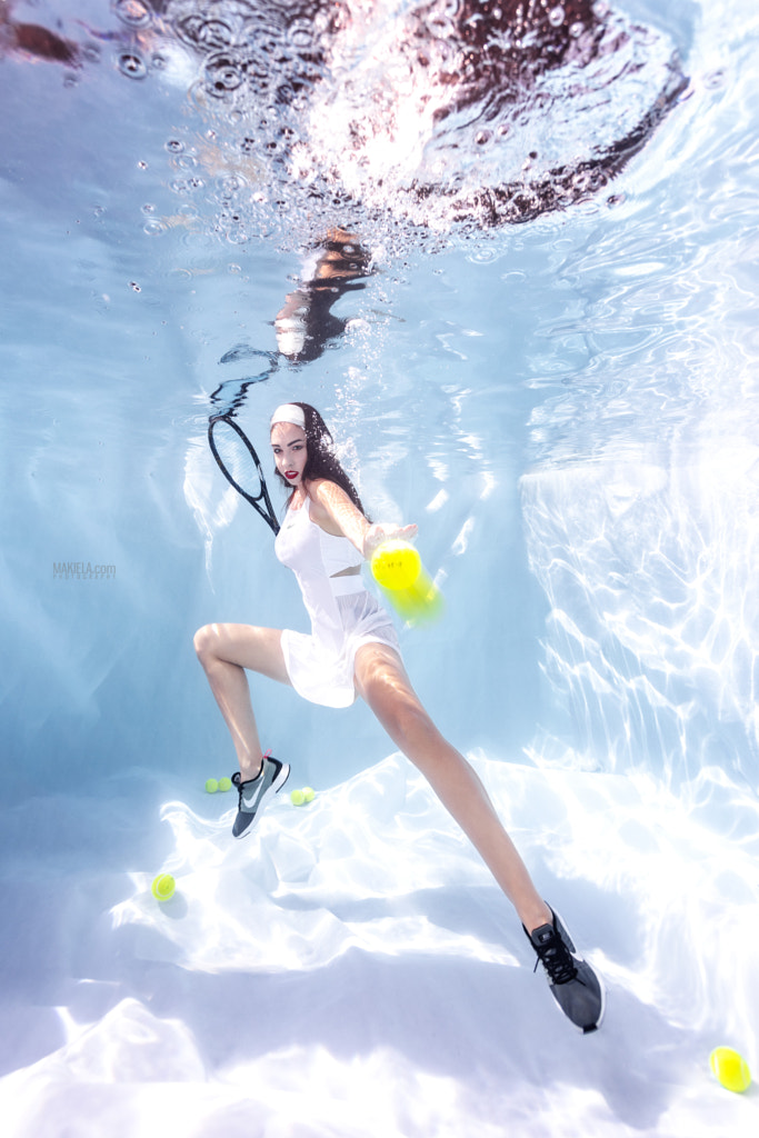 Underwater Tennis session by Rafal Makiela on 500px.com