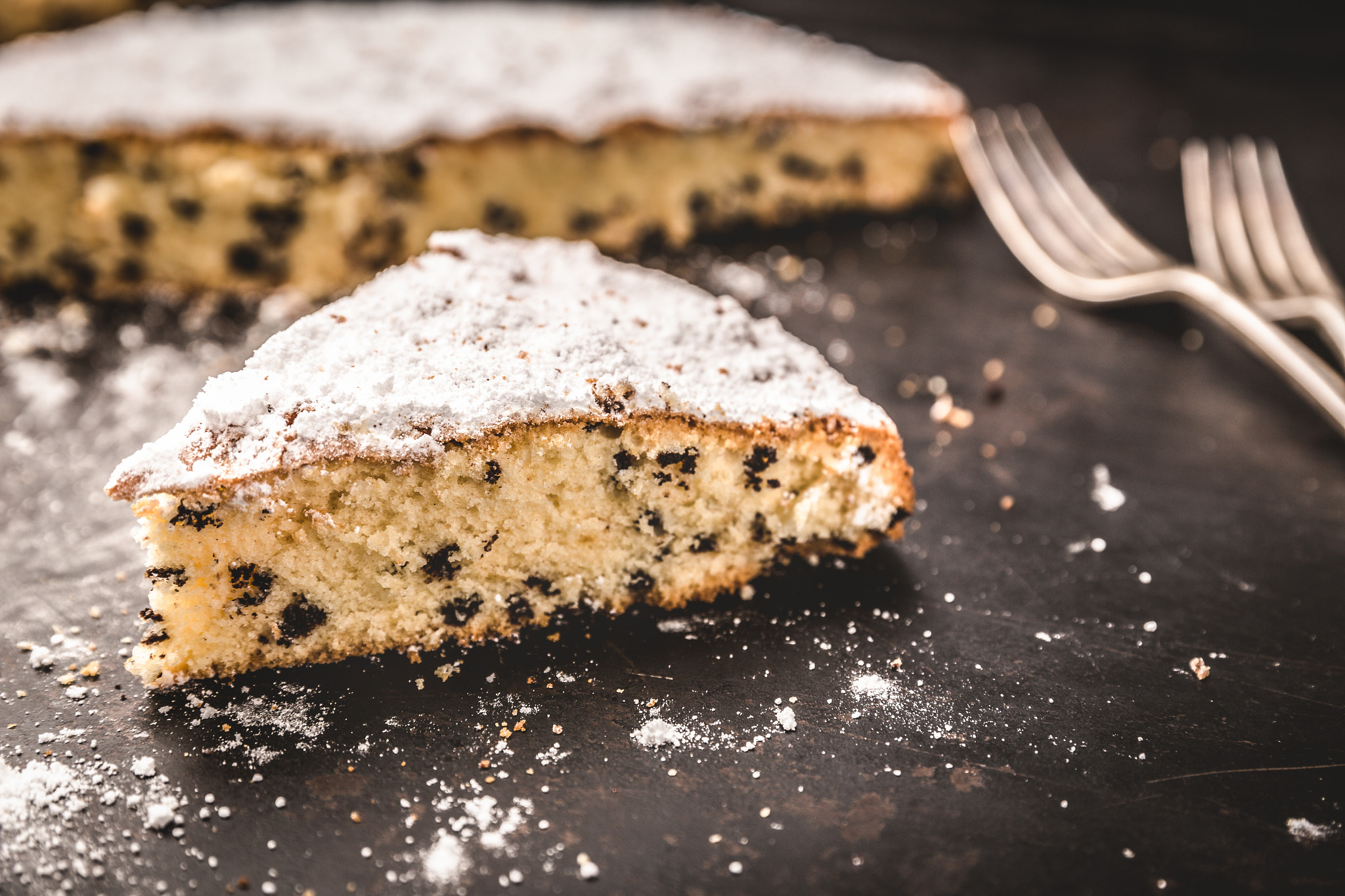 Homemade cake on a background