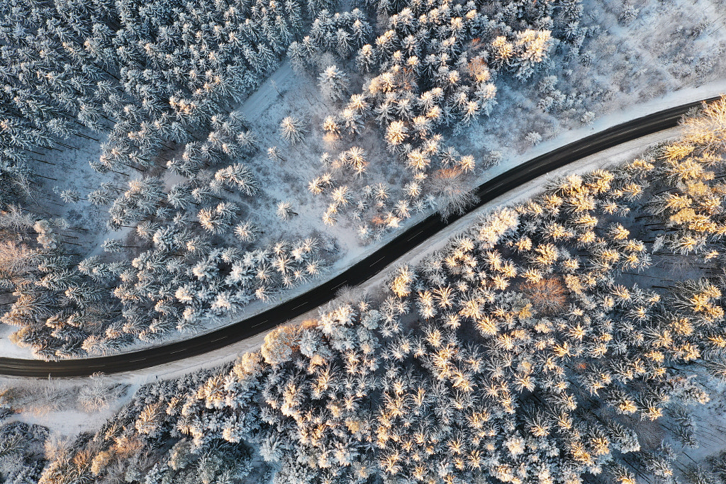 Winterroad by Thomas Schneider on 500px.com